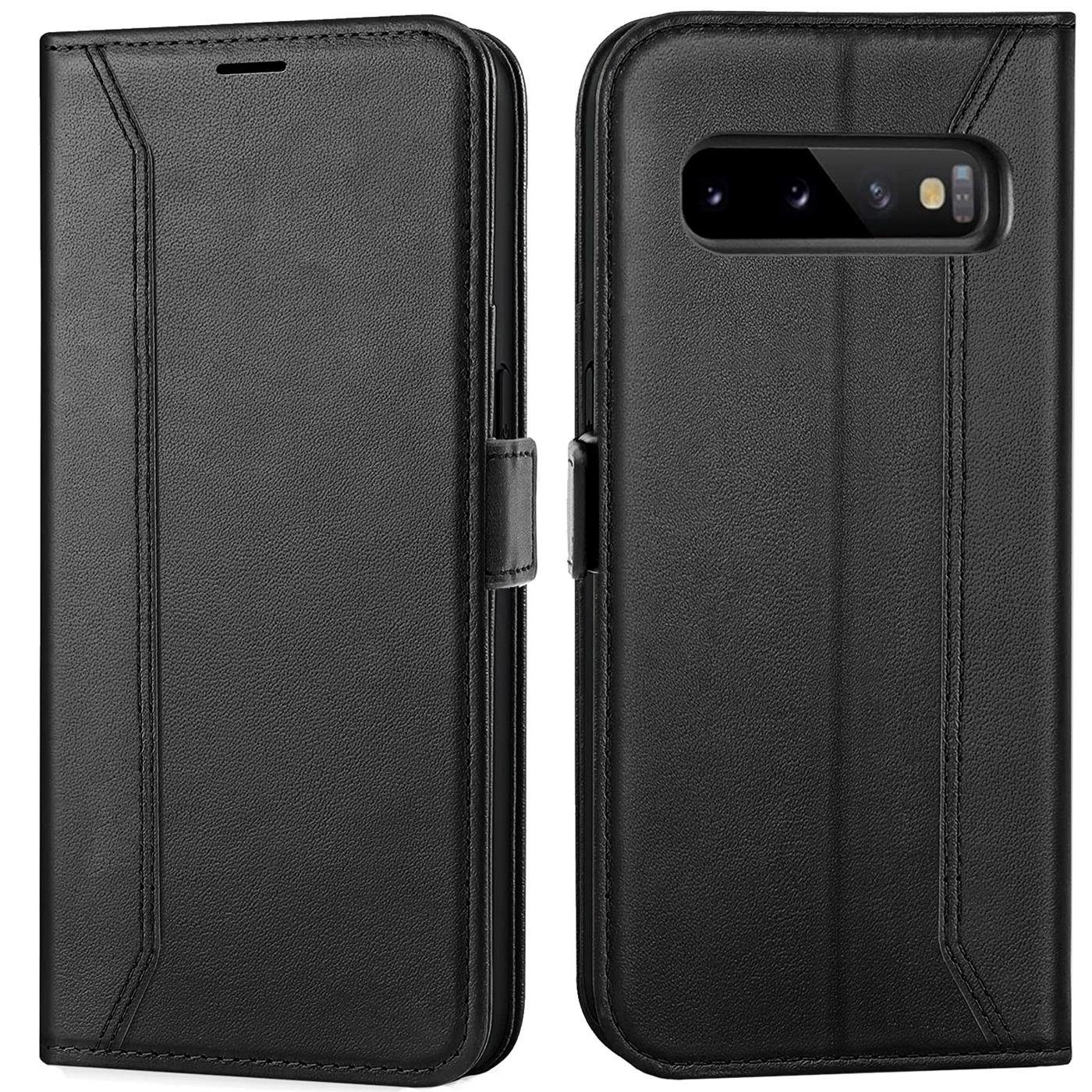 CoolGadget Handyhülle Book Case Elegance Tasche für Samsung Galaxy S10 6,1 Zoll, Hülle Magnet Klapphülle Flip Case für Samsung Galaxy S10 Schutzhülle