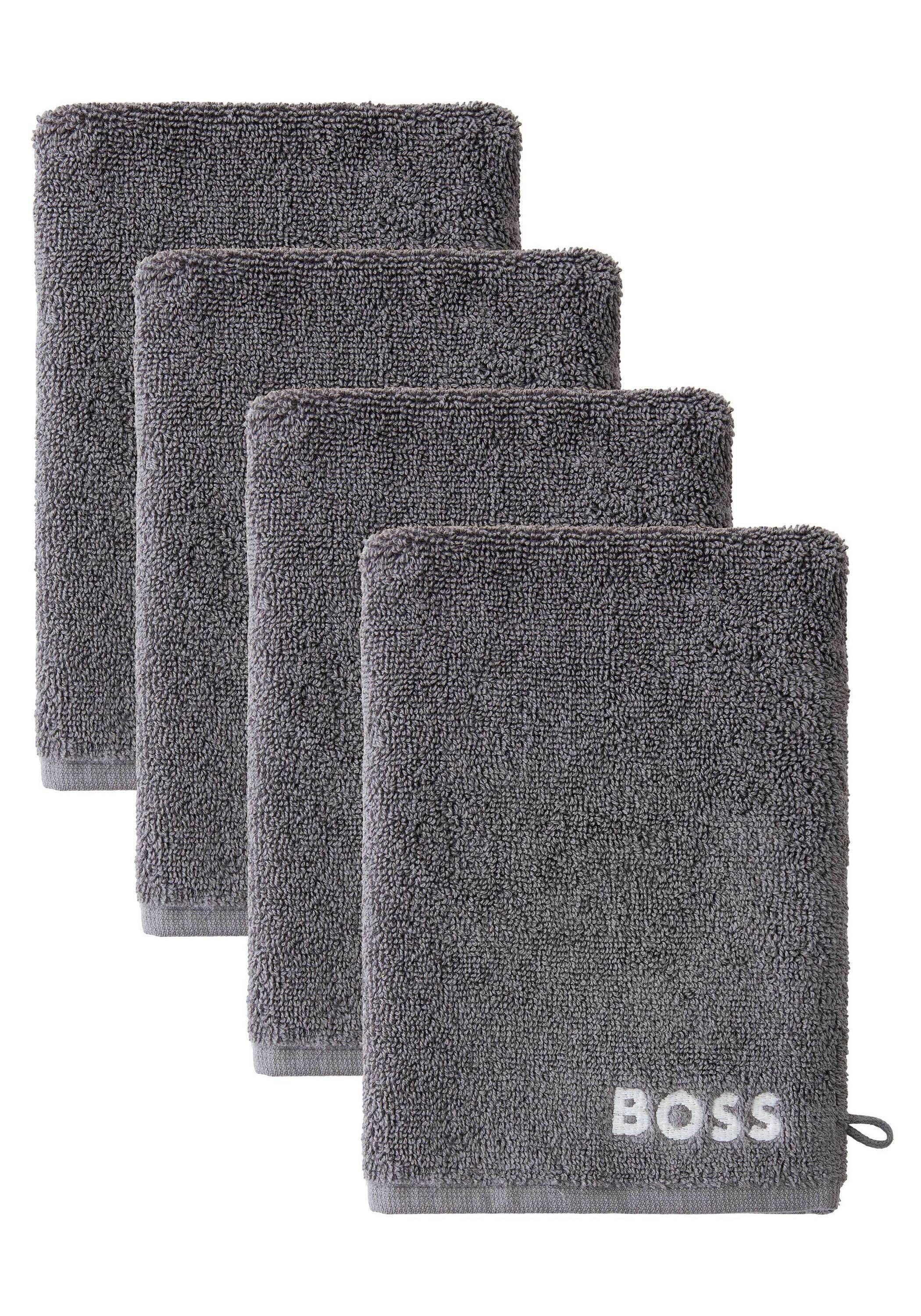Home Boss modernem Waschhandschuhe, Design Hugo RIVERBN 4er-Set mit Handtücher