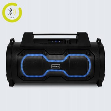 Overmax Soundbeat Box Bluetooth-Lautsprecher (Bluetooth 5.0, FM-Radio, Wiedergabe von Audiodateien, Karaoke-Funktion, TWS-Funktion)