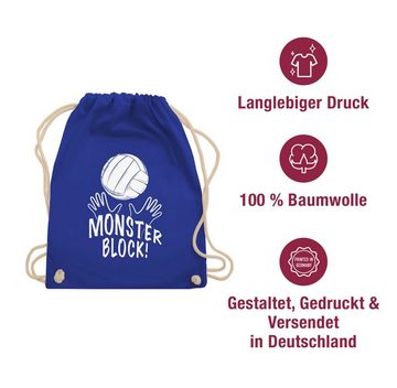 Shirtracer Turnbeutel Monsterblock!, Volleyball Geschenke
