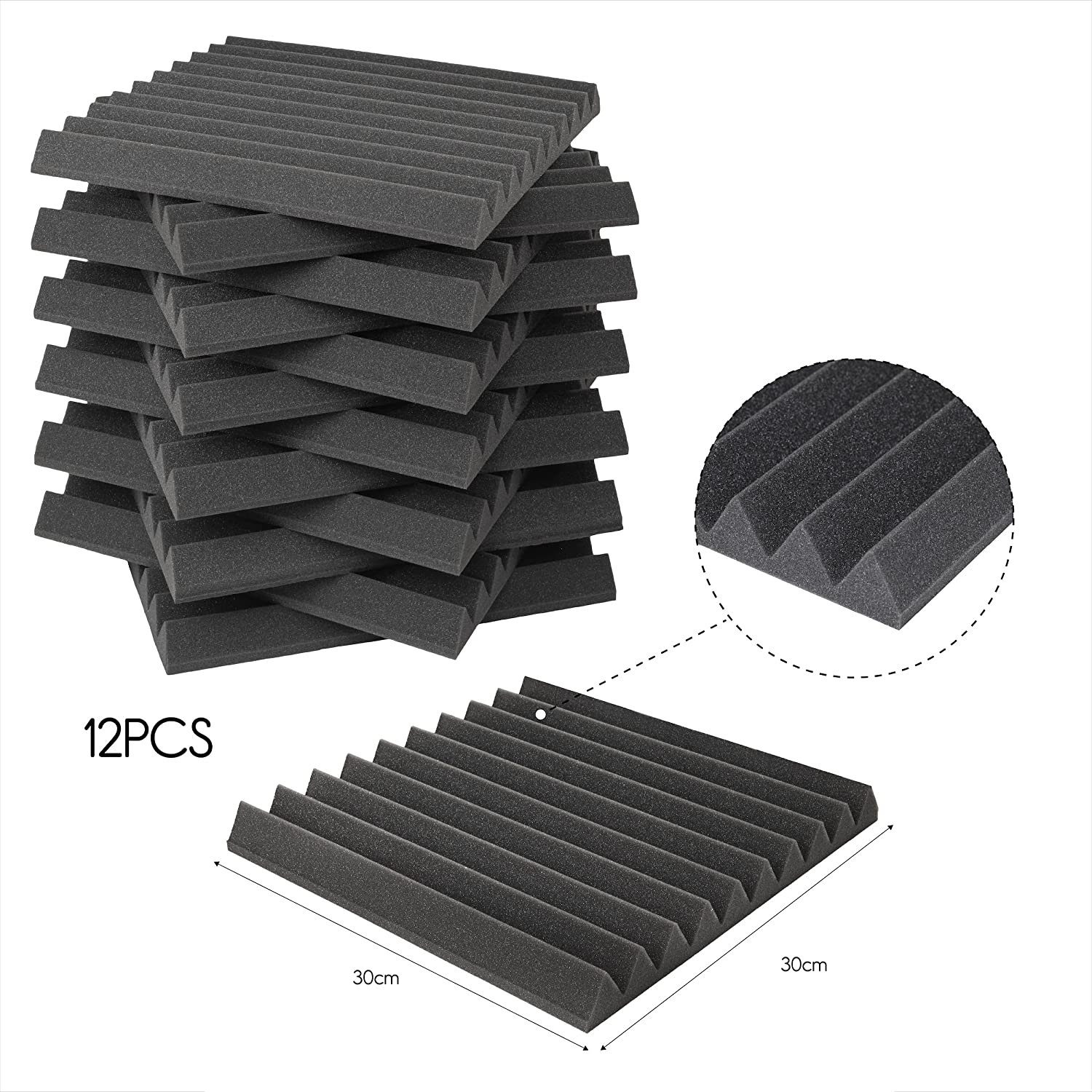 sunnypillow Akustikplatte 12er Set Akustikschaumstoff Schalldämmmatten zur günstig online kaufen