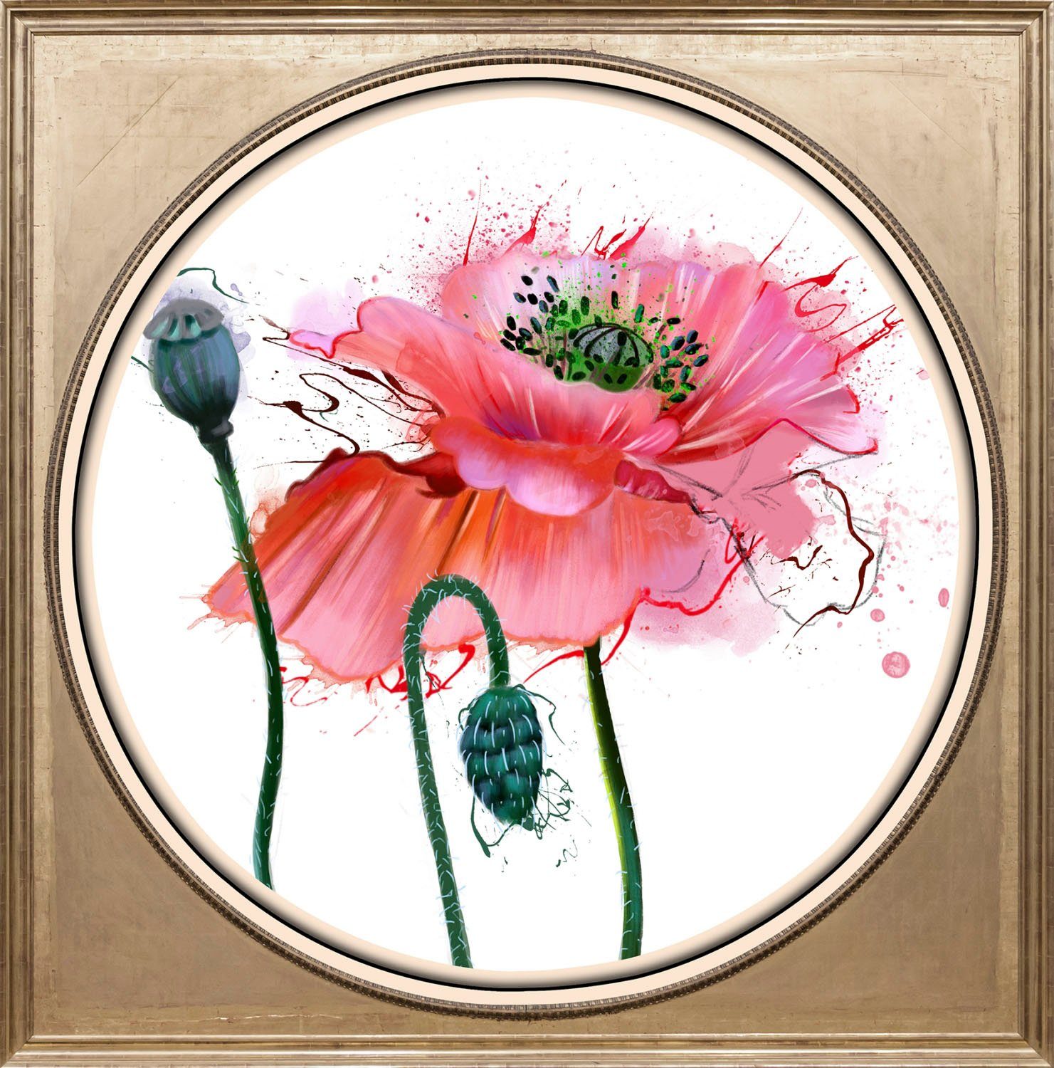 queence Acrylglasbild Blumen, Blumen, Blumenbilder, Gemälde, Kunst, Pflanzen, Pflanzenbilder, Fine Art-Print in Galeriequalität
