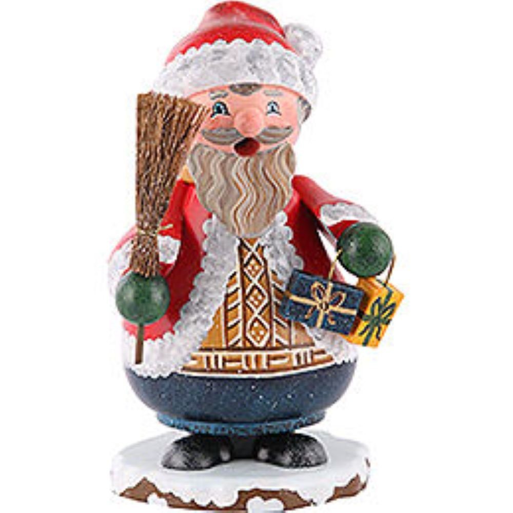 GmbH Höhe Hubrig Wichtel handbemalt Nico, Weihnachtsmann 14cm, Volkskunst Räuchermännchen