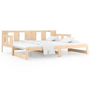 furnicato Bett Tagesbett Ausziehbar Massivholz Kiefer 2x(90x190) cm