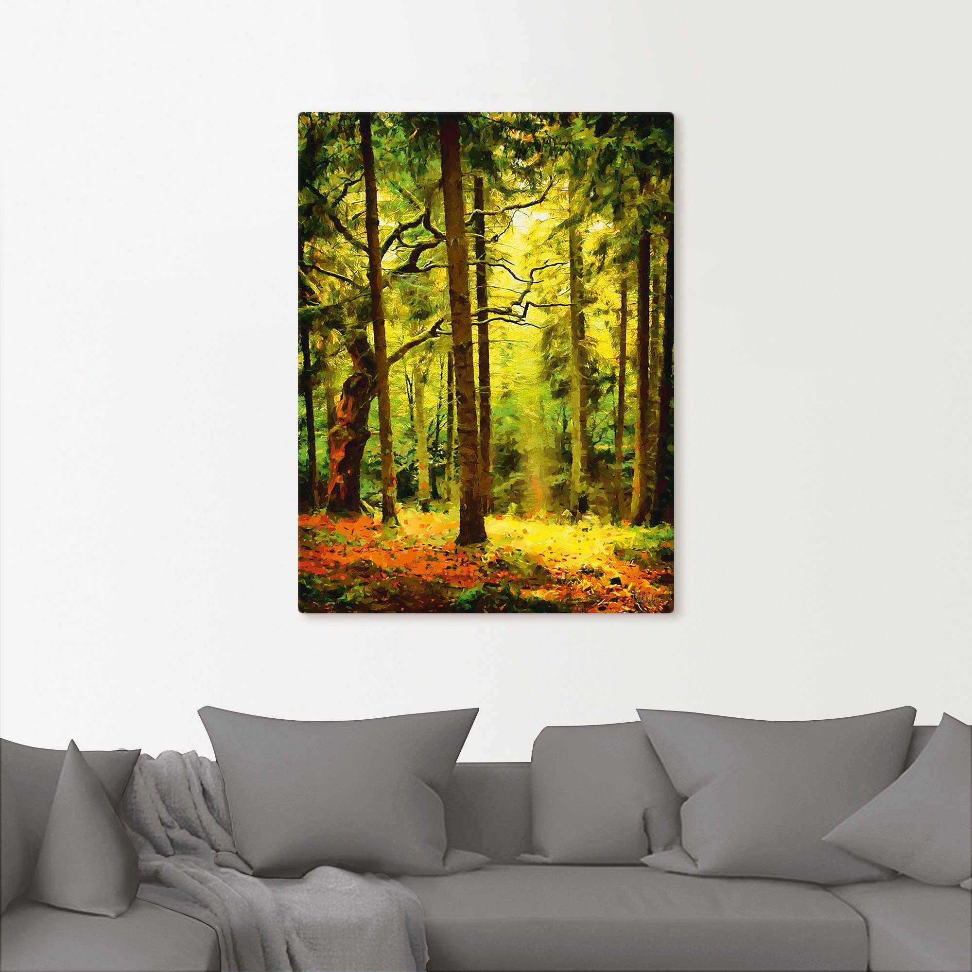 Artland Wandbild Wald II, Waldbilder (1 St), als Alubild, Leinwandbild,  Wandaufkleber oder Poster in versch. Größen