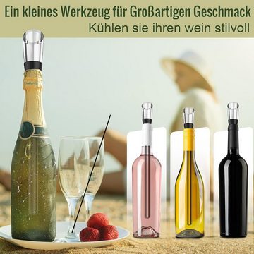 Rnemitery Weinkühler Dekantierstab für Rotwein,Edelstahl Eiswein-Stick für Weinliebhaber, Aus Edelstahl, Gesamtlänge 32 cm, Rohrdurchmesser 1,6 cm