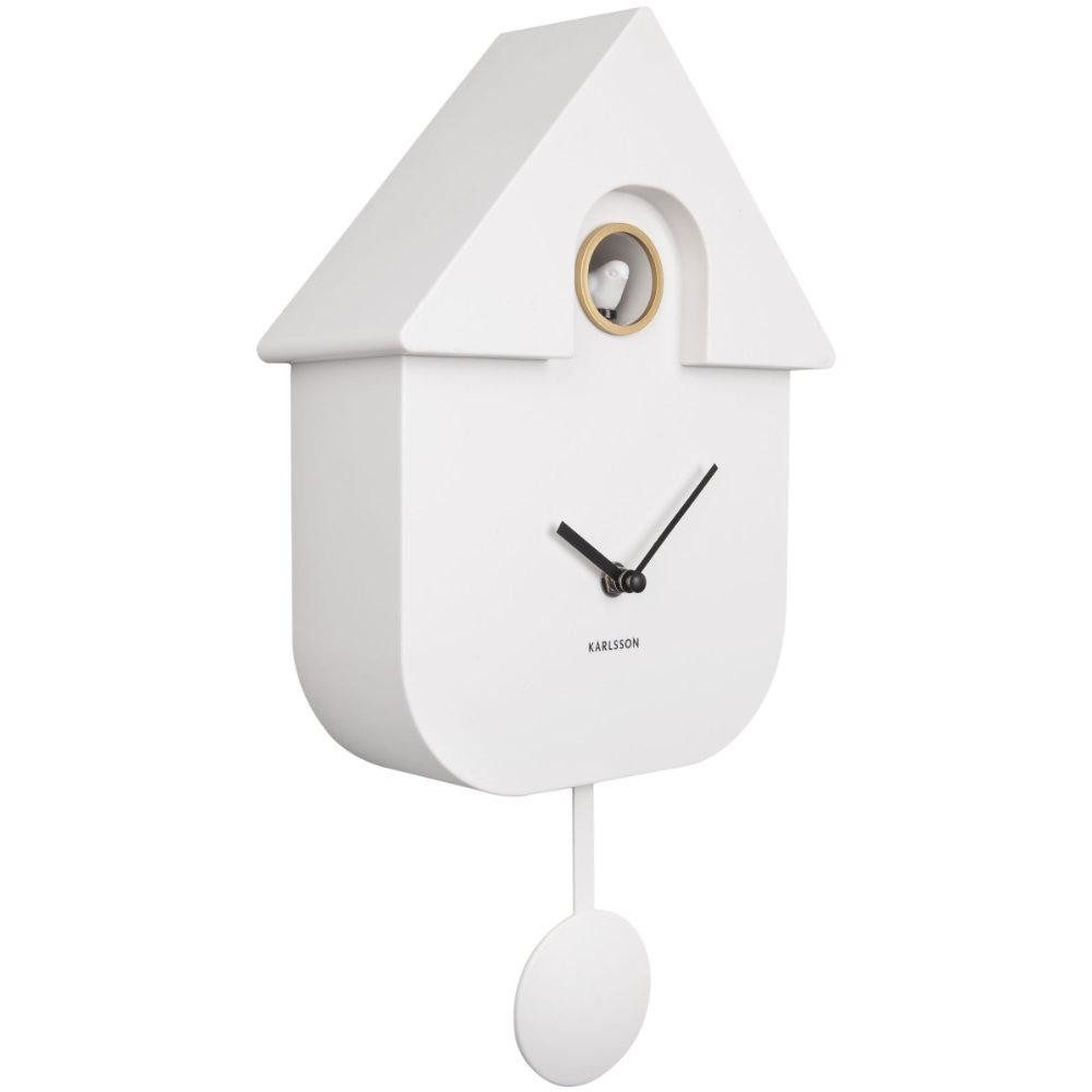 Karlsson Uhr Kuckucksuhr Wall Clock Modern Cuckoo Weiß (41cm) günstig online kaufen
