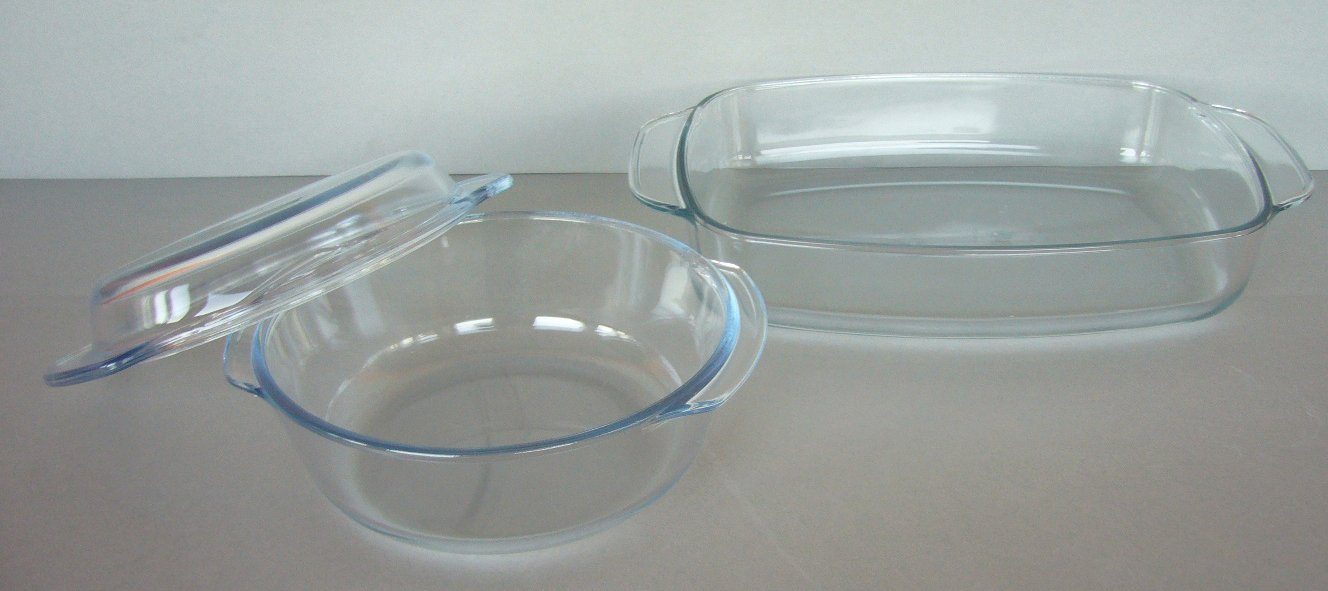 van Well Auflaufform, Glas, (3-St), feuerfestes Glas, 1,7 u. 2,3 Liter