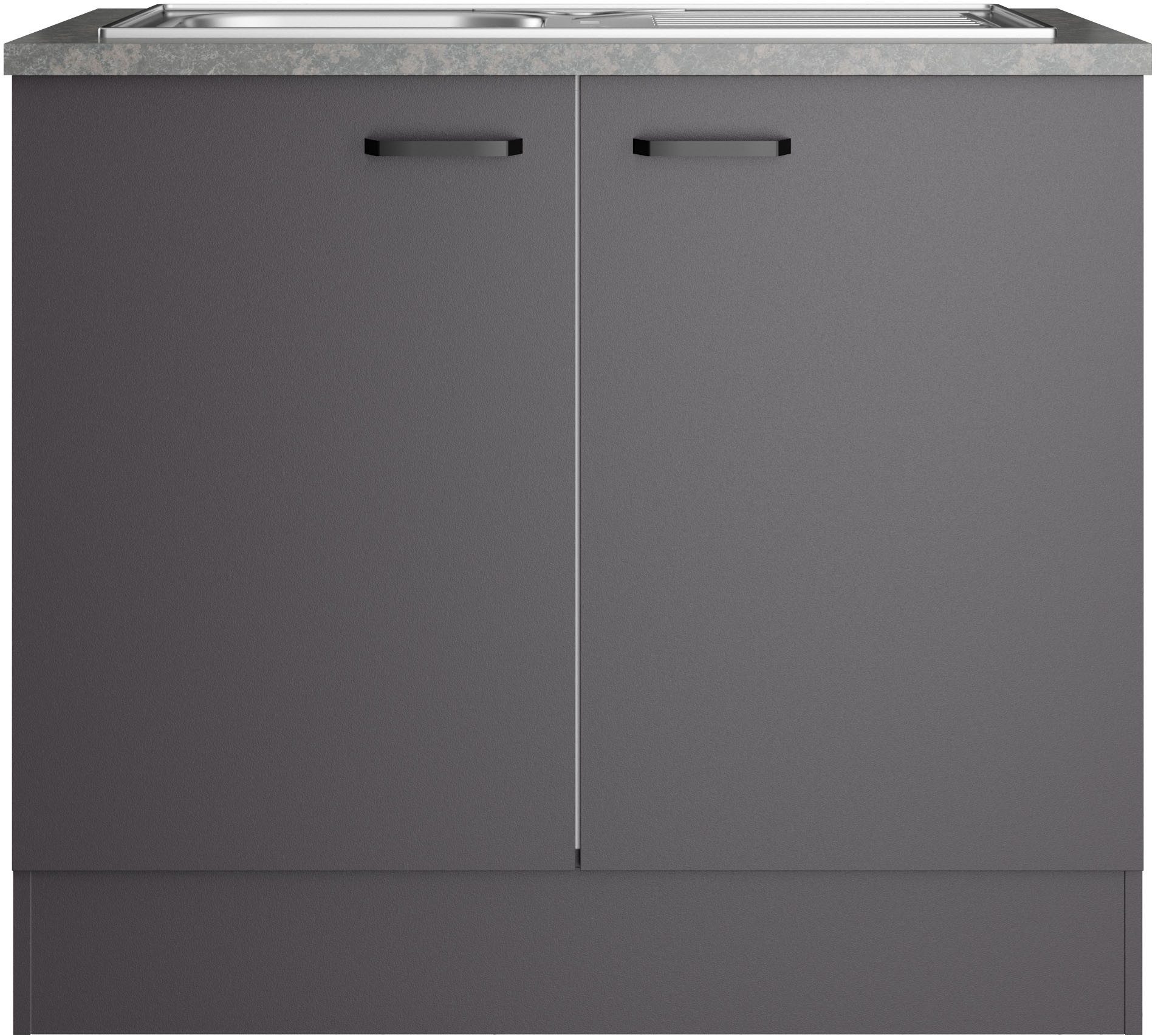 OPTIFIT Spülenschrank OPTImulti Breite 100 cm, Tiefe 60 cm, inkl. Arbeitsplatte und Einbauspüle