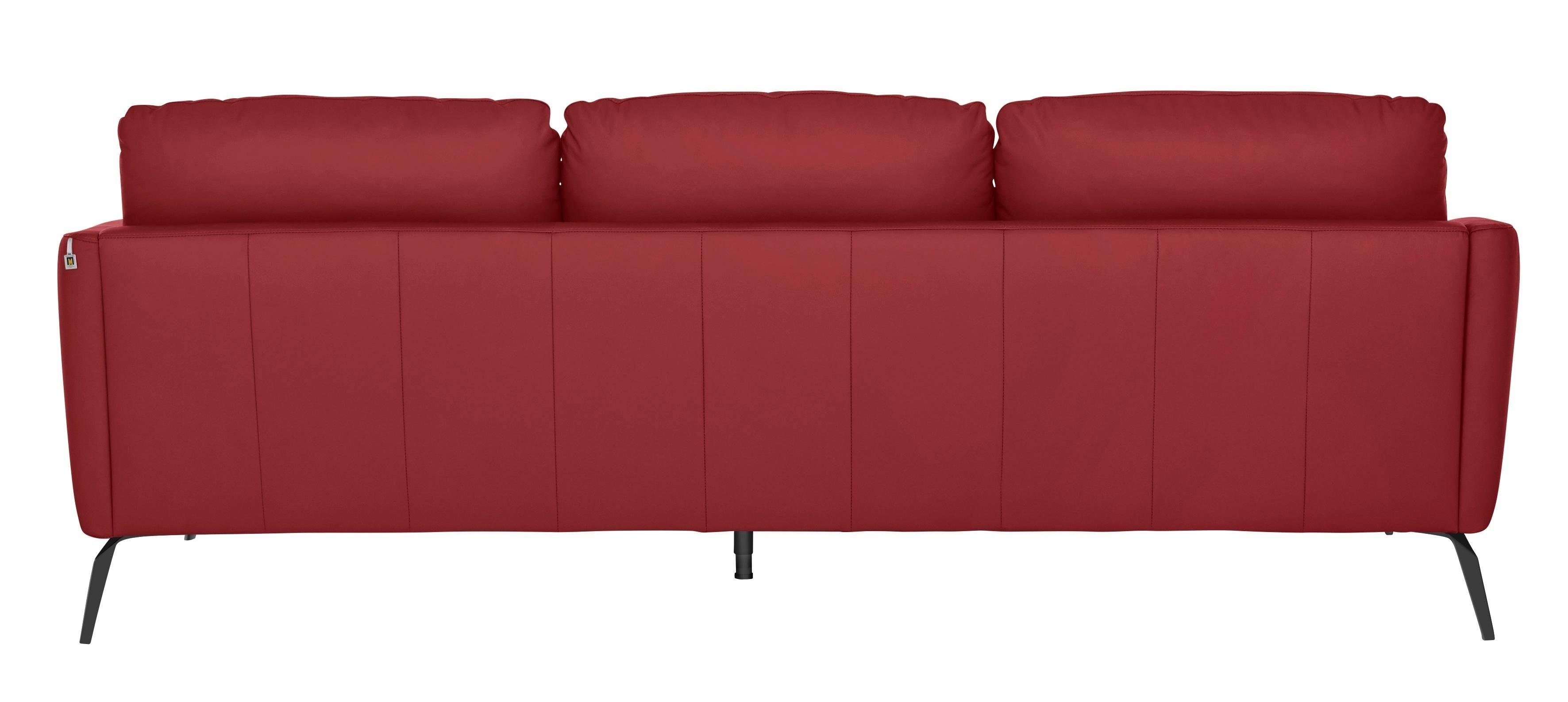 W.SCHILLIG Big-Sofa softy, mit Sitz, im schwarz Füße Heftung dekorativer pulverbeschichtet
