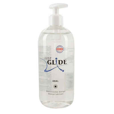 Just Glide Analgleitgel Just Glide Anal 500 ml, 1-tlg., Wasserbasis, Latexkondomsicher, Analgleitgel