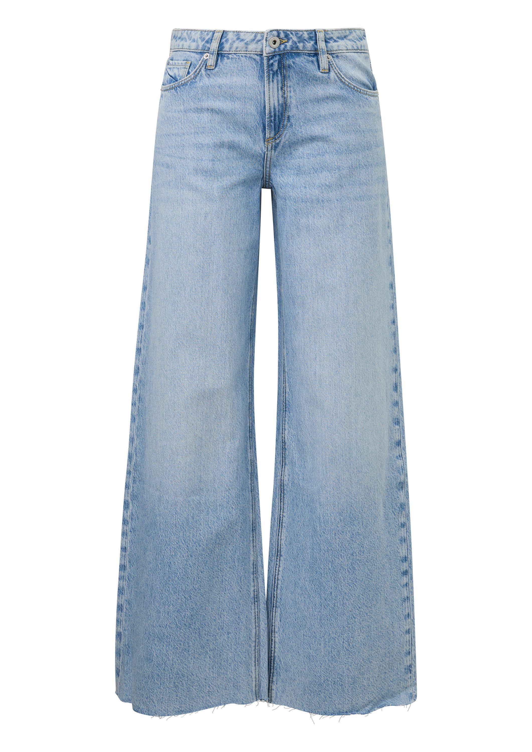 QS Weite Jeans Jeans-Hose CATIE Jeans Catie / Slim Fit / Mid Rise / Wide Le günstig online kaufen