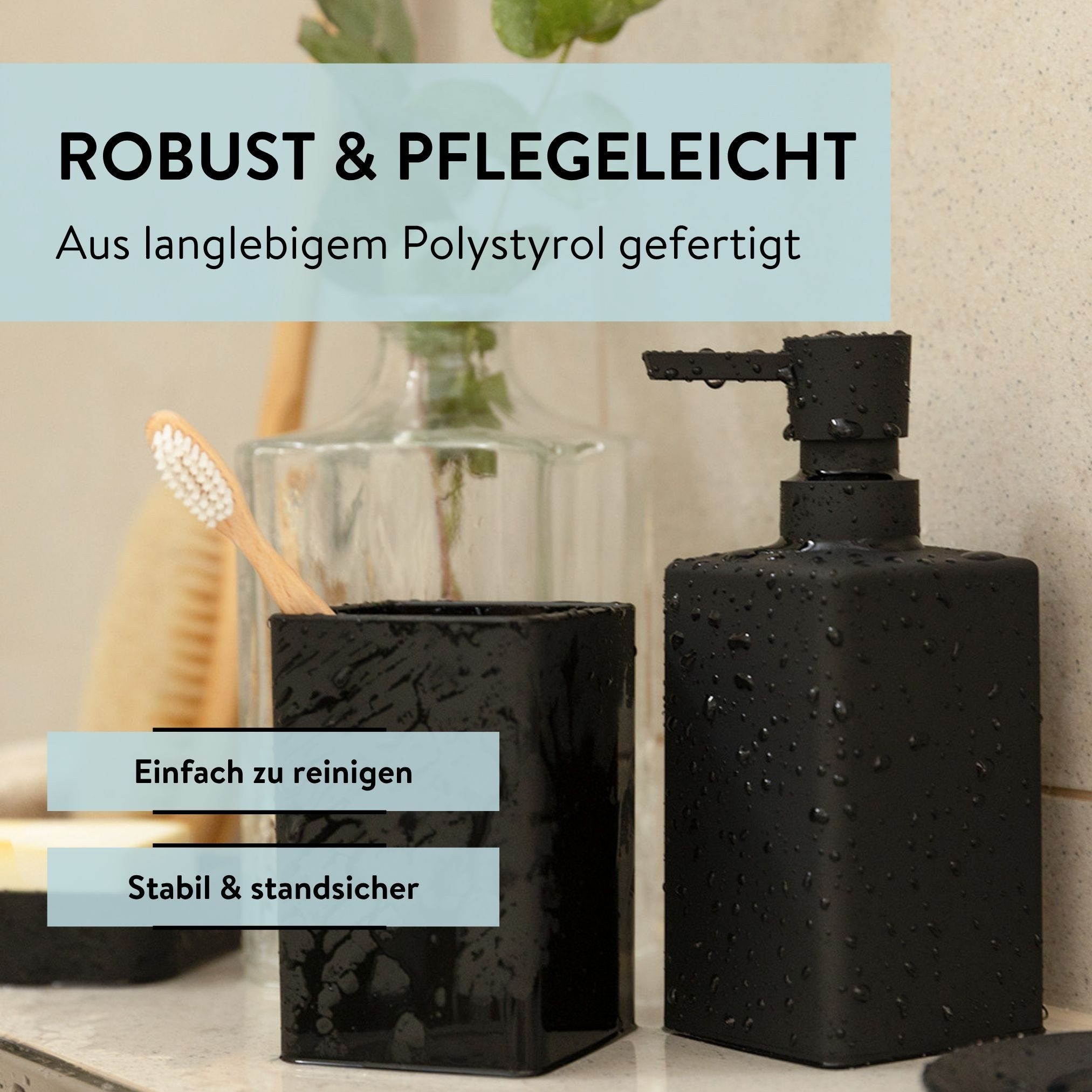 PARSA Beauty Zahnputzbecher Essential Zahnputzbecher Flair, Rutschfest mit Soft-Touch-Finish – Bild 5 von 5