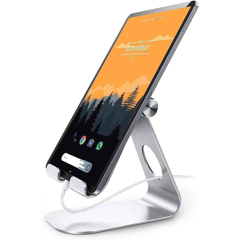 Terratec Tablet-Ständer iTab M Silber, (Multiwinkel-Ständer, Aluminium, einstellbarer Betrachtungswinkel)