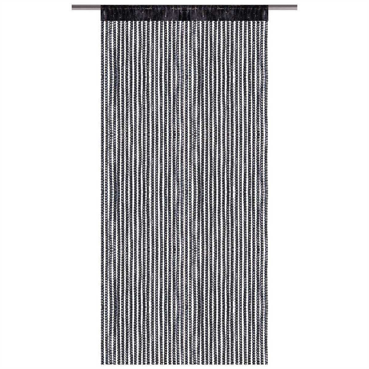 Bestlivings Fadenvorhang, Stangendurchzug, halbtransparent, Fadengardine mit Stangendurchzug (90 x 200cm bis 300 x 250cm)