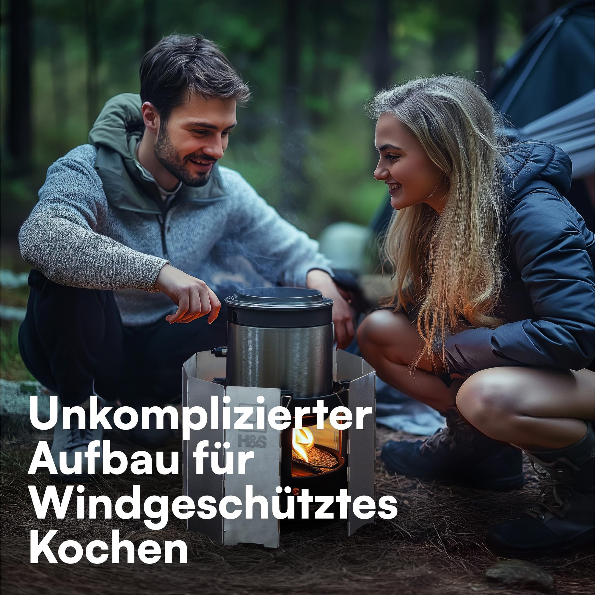 H&S Abdeckboden Campingzubehör - Koch Spritzschutz - Campingkocher, Windsch günstig online kaufen