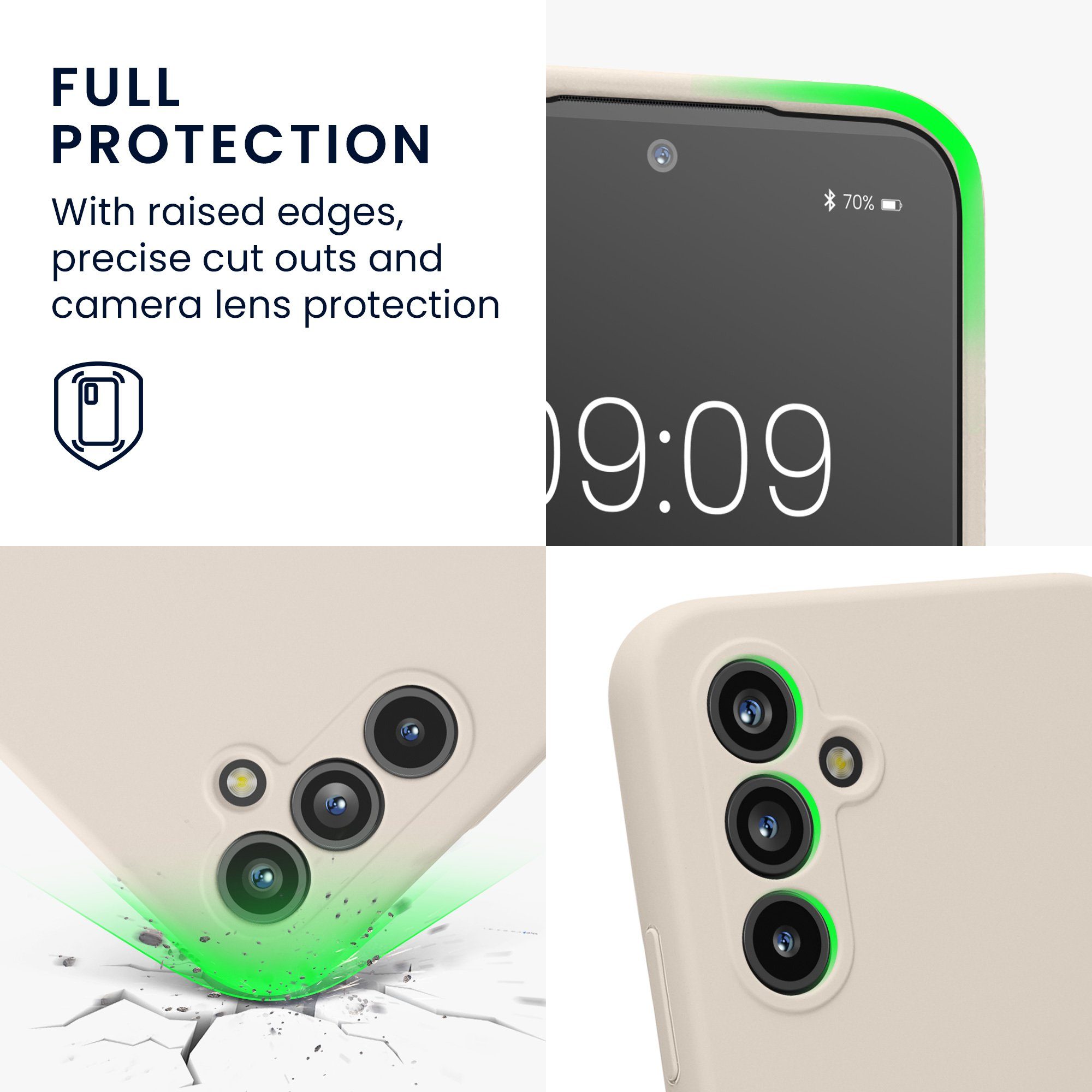 kwmobile Handyhülle Handyhülle für Samsung Galaxy A54 5G Hülle, gummierte Handy Silikon Case - Schutzhülle Cover