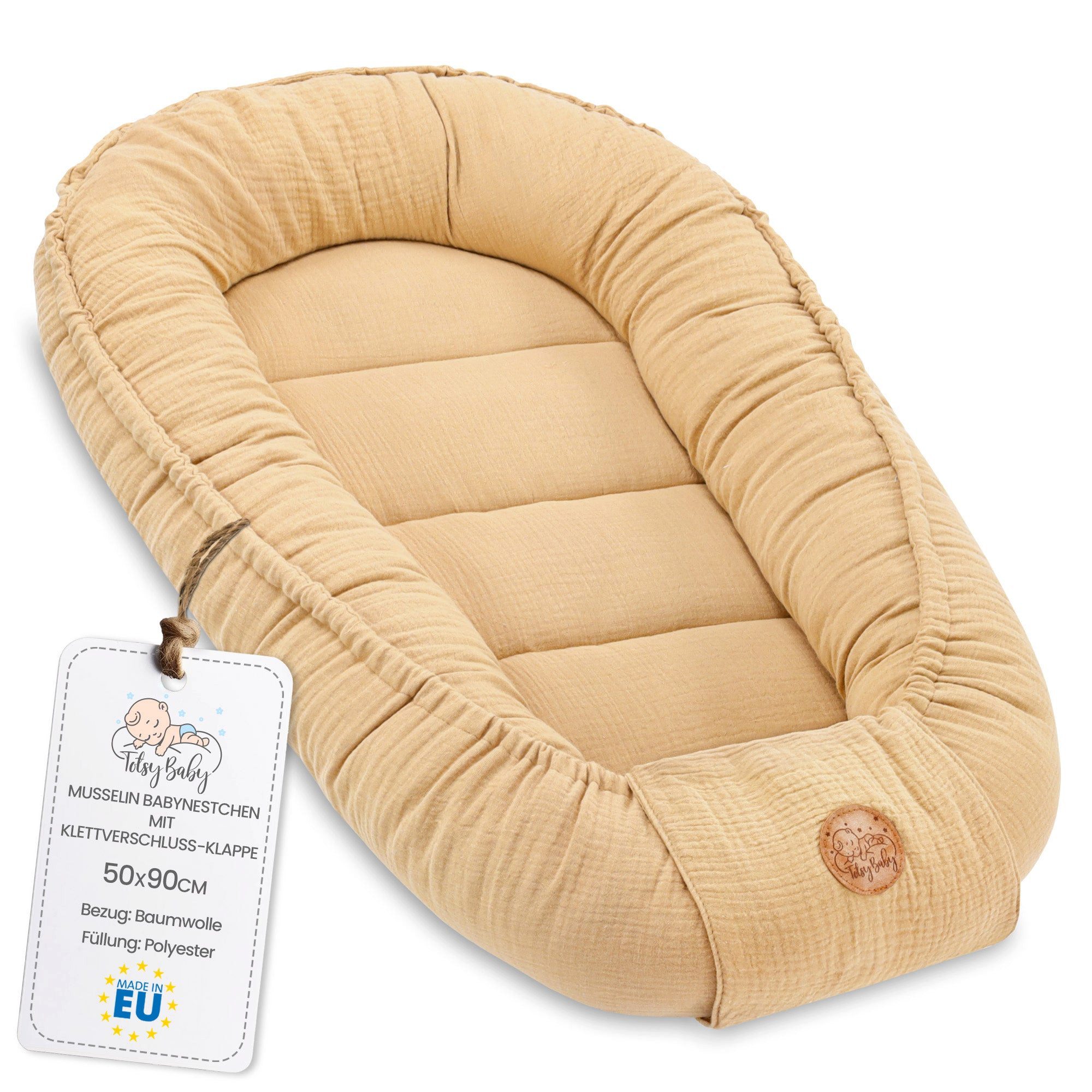 Kuschelnest Warmes Nestchen Baby 90x50 cm Beige
