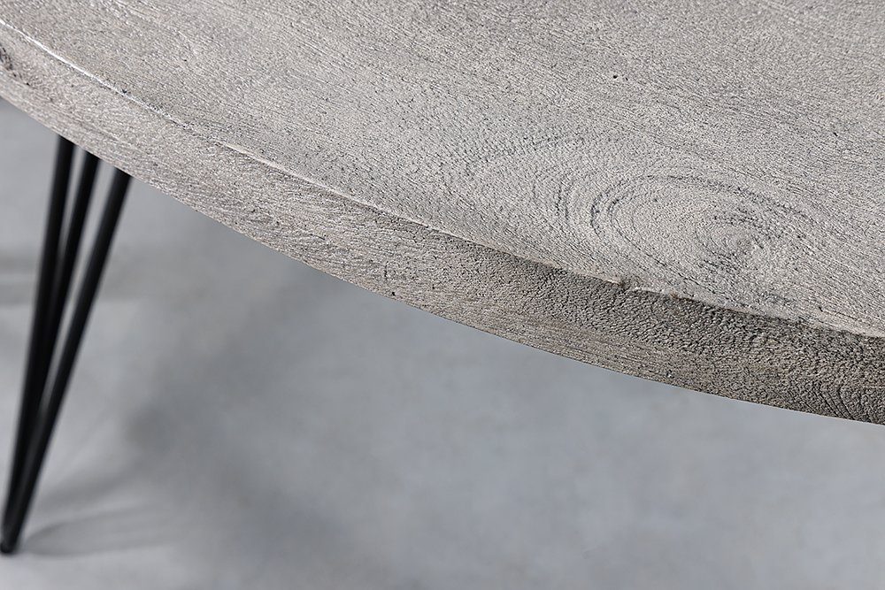 / · Metall (Einzelartikel, · Industrial rund SCORPION Esstisch Design Hairpin 1-St), riess-ambiente Legs Küche · schwarz grau · Ø80cm · Massivholz