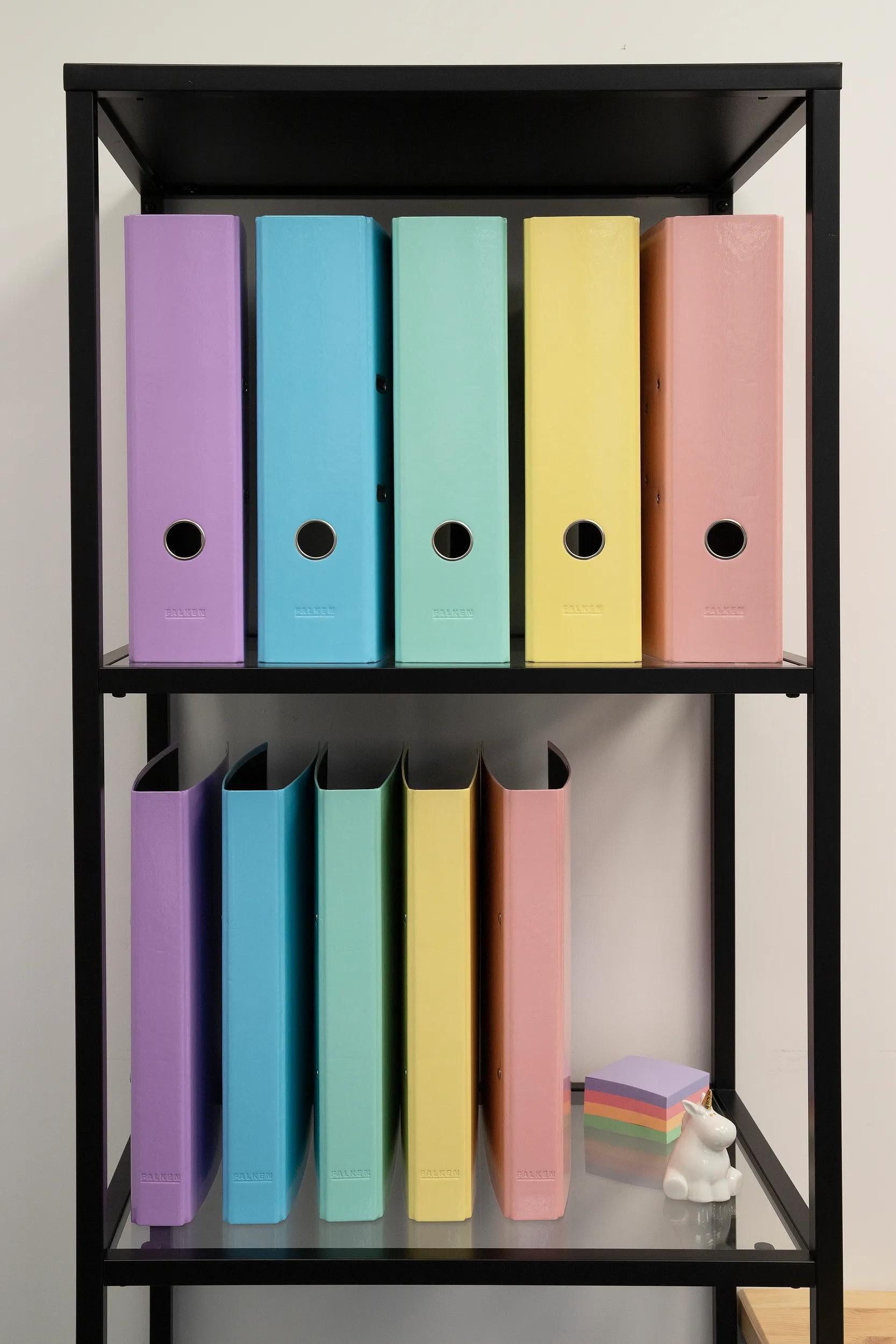 EXACOMPTA Aktenordner 10x Ordner Prem'Touch A4, Rückenbreite 80mm, Aquarel - Rosa - 53566E, Ordner Papier Kollektion