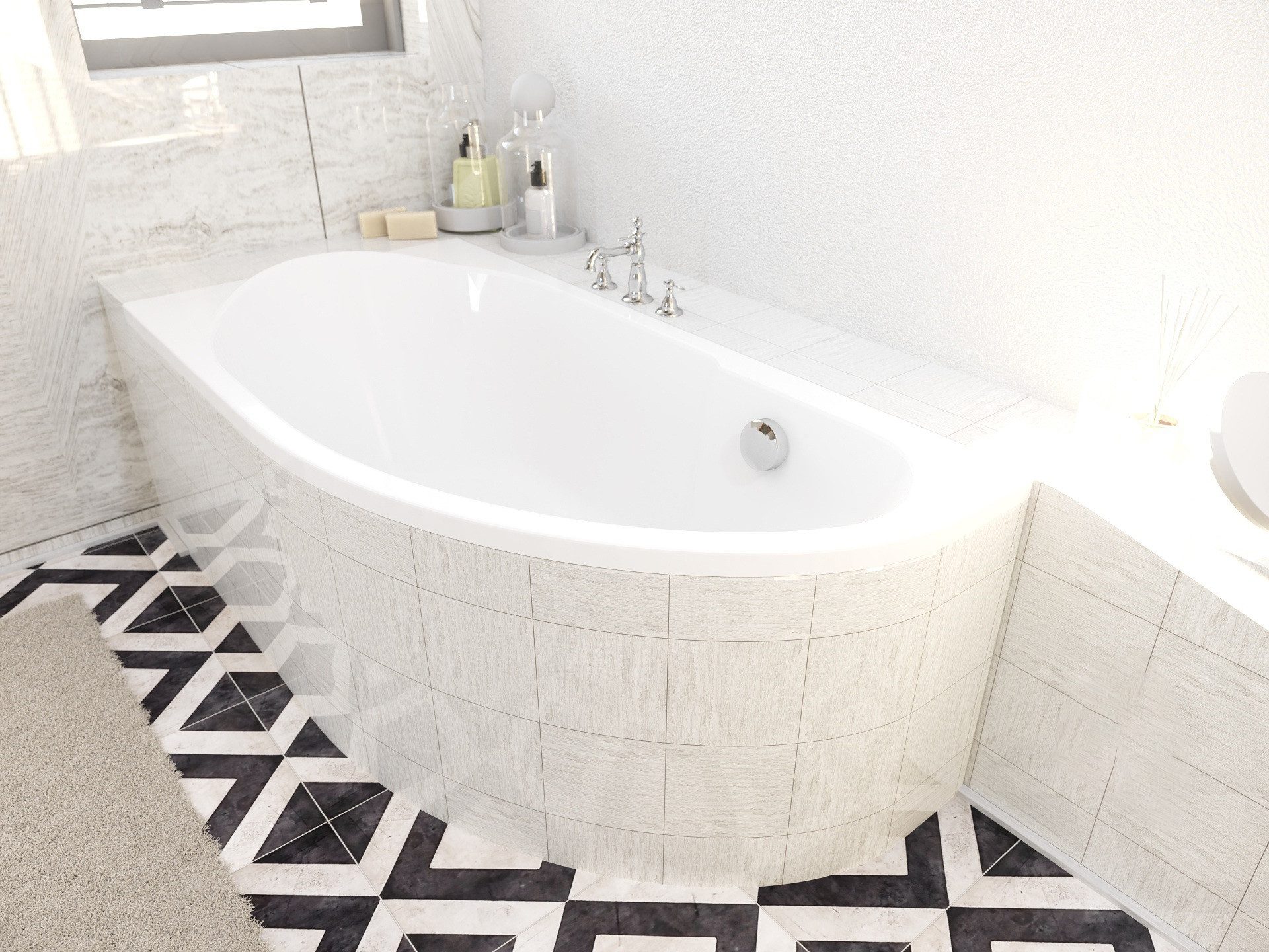 KOLMAN Badewanne Eckbadewanne Miki 140x70, (Links/Rechts), günstig online kaufen