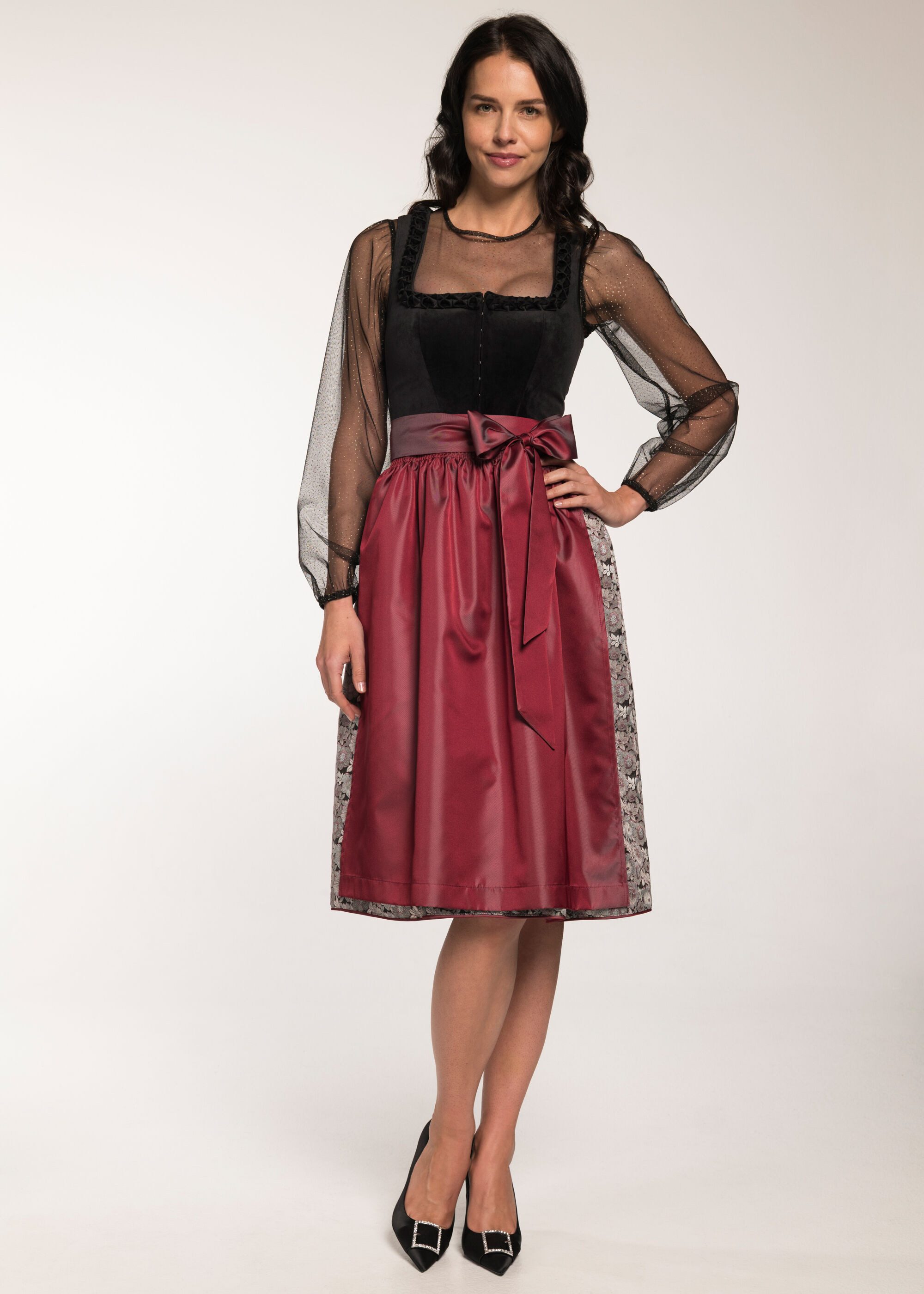 Spieth & Wensky Dirndl Gloria (1-tlg) feines Samtoberteil günstig online kaufen