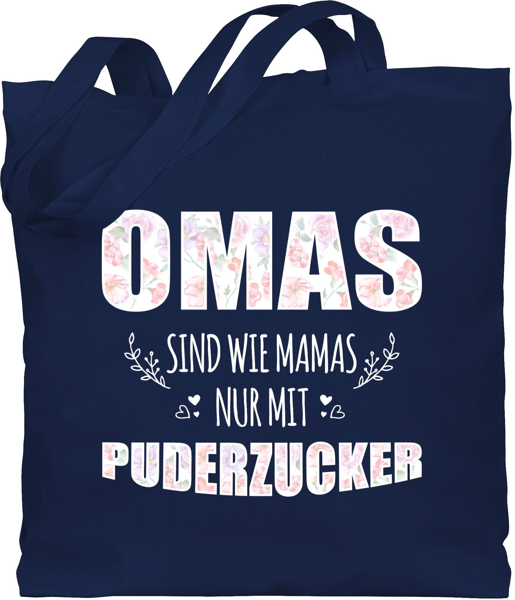 Shirtracer Umhängetasche Omas sind wie Mamas nur mit Puderzucker - Geschenk Omi, Oma Geschenk