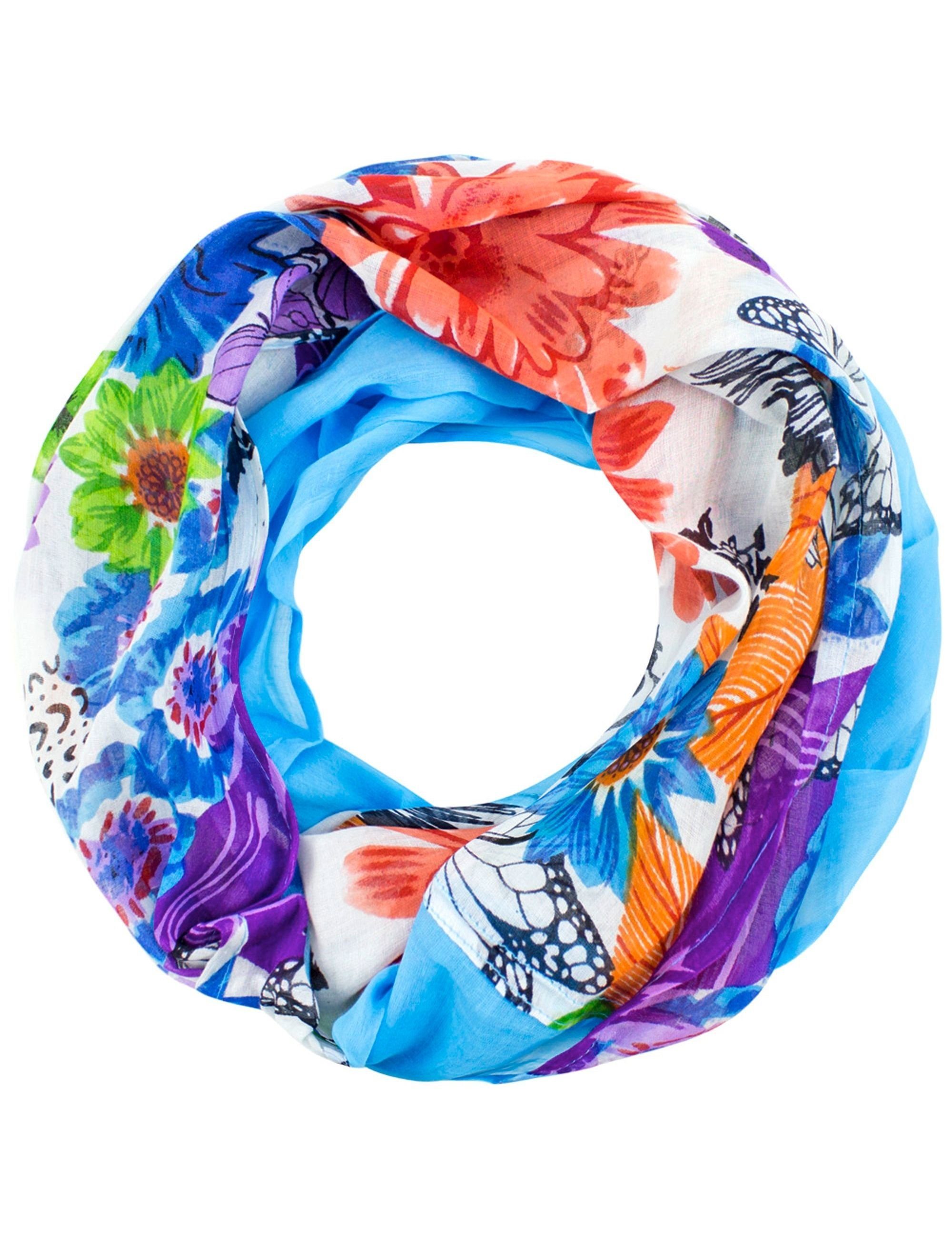 Modeschal Damen Loop Schal. 100% Baumwolle Schlauchschal. Loopschal