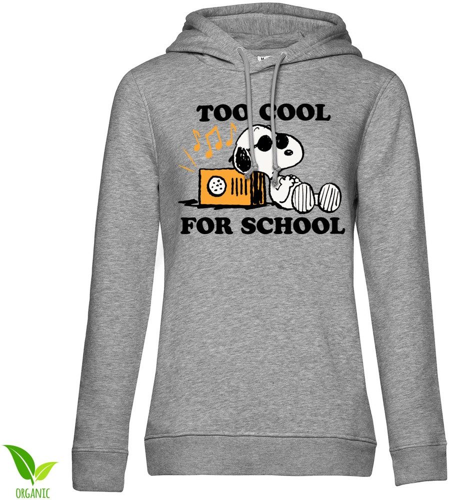 PEANUTS Worldwide LLC Hoodie Snoopy Too Cool For School Girly Sweatshirt