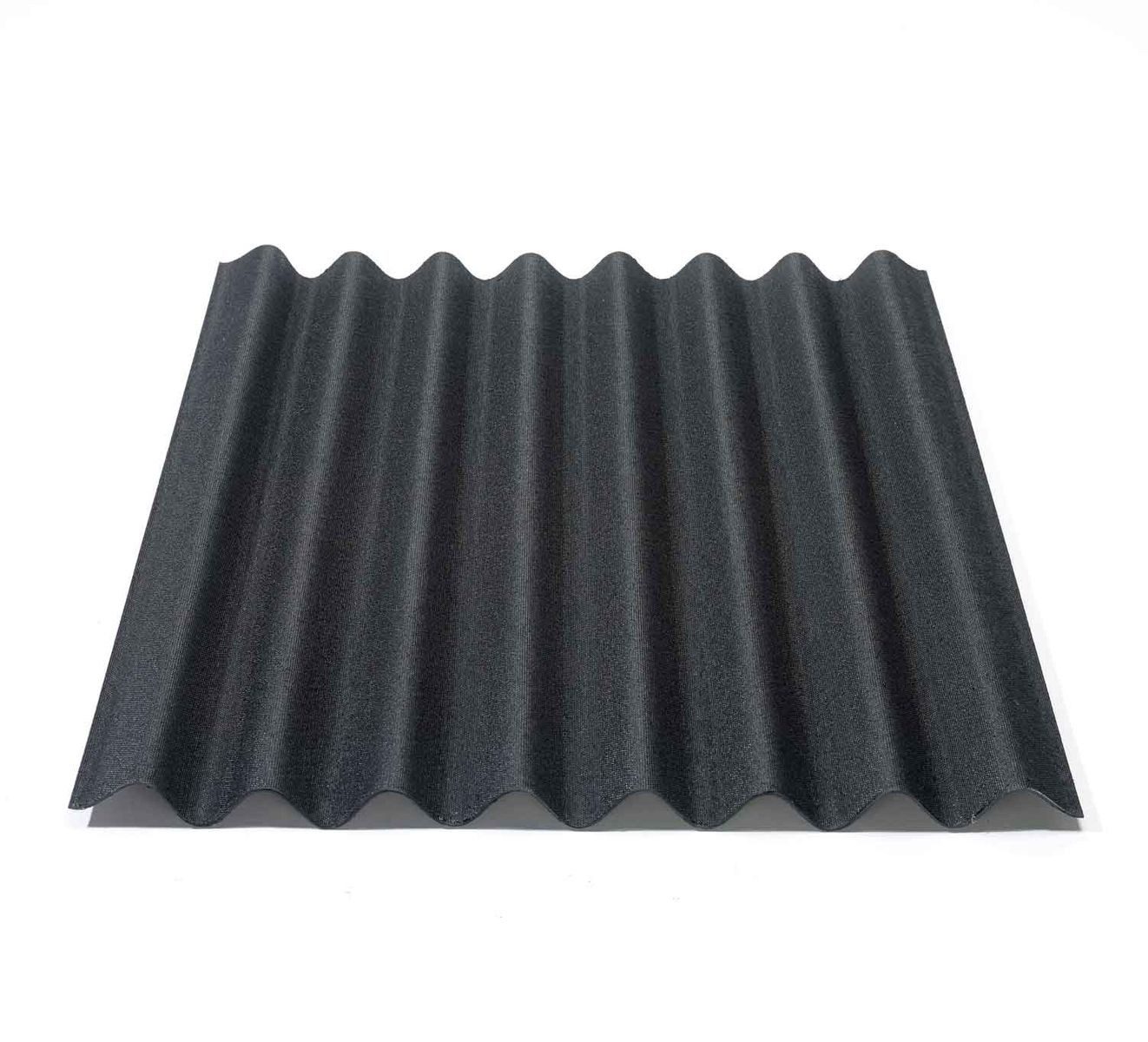 Dachpappe Dachplatte Easyline® Wellplatte Gartenhaus, Farbe: schwarz