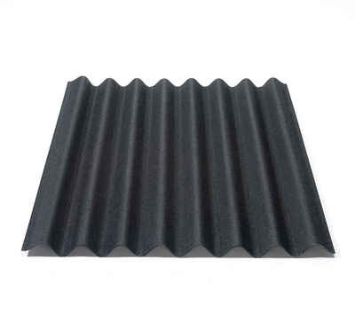 Onduline Dachpappe »Onduline Easyline Dachplatte Wandplatte Bitumenwellplatten Wellplatte 1x0,76m - schwarz«, wellig, 0.76 m² pro Paket, (1-St)
