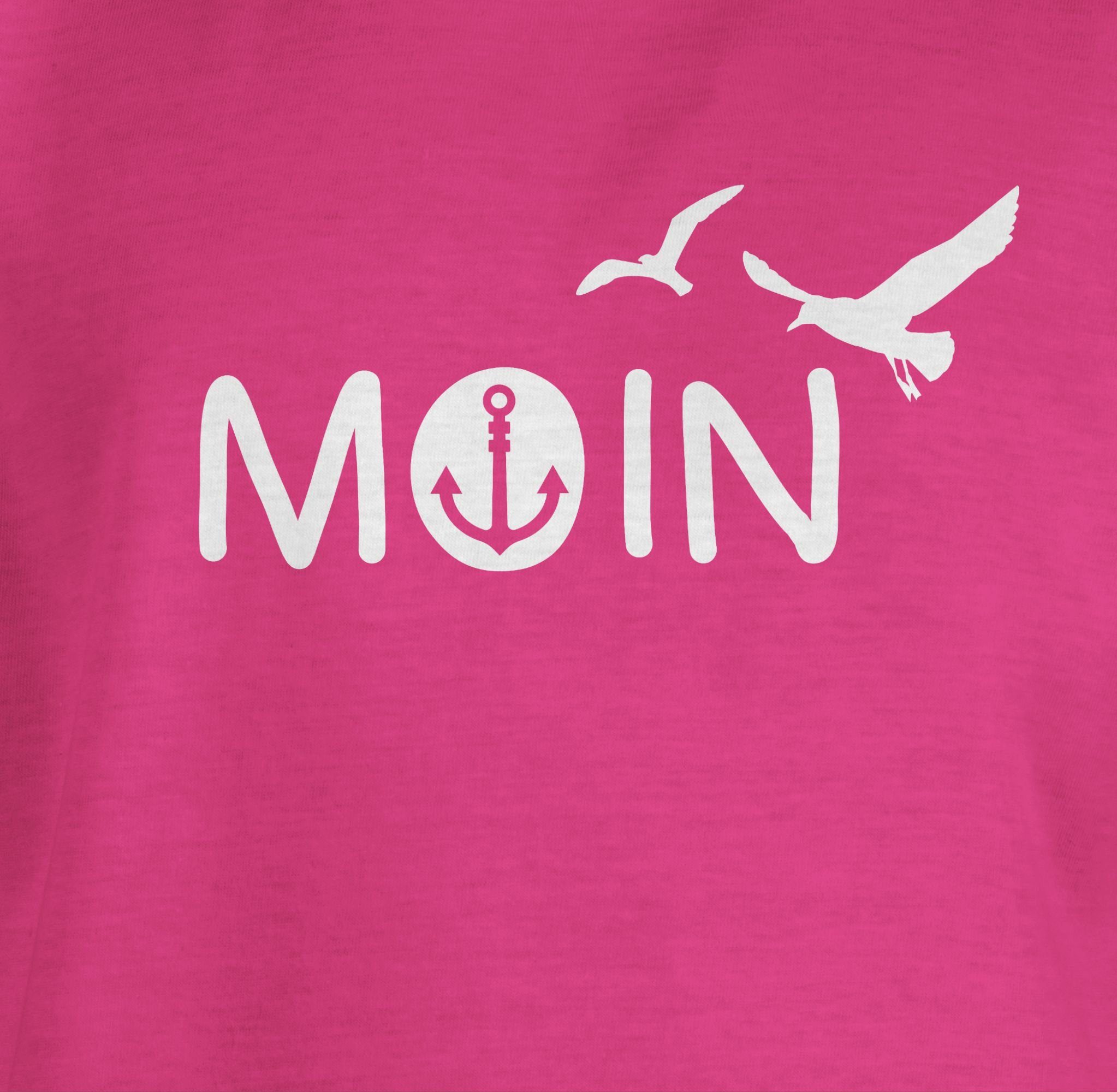 Nordsee Kinderkleidung Geschenk 1 T-Shirt Co Moin und Hamburg Moin Fuchsia Maritime Shirtracer