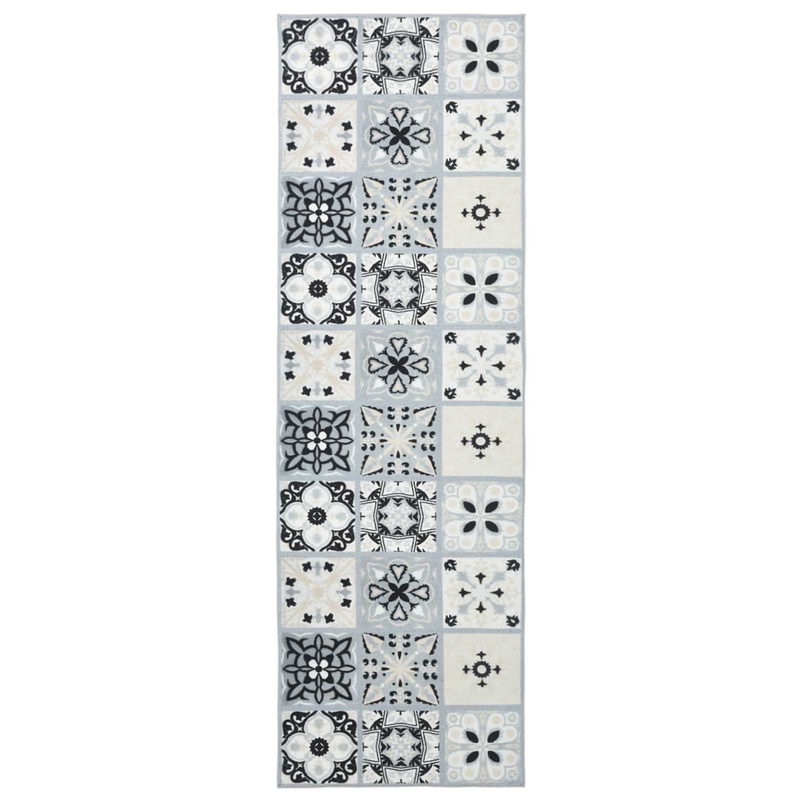 vidaXL Teppich Teppichläufer ORIZ 1150 gsm Grau und Schwarz