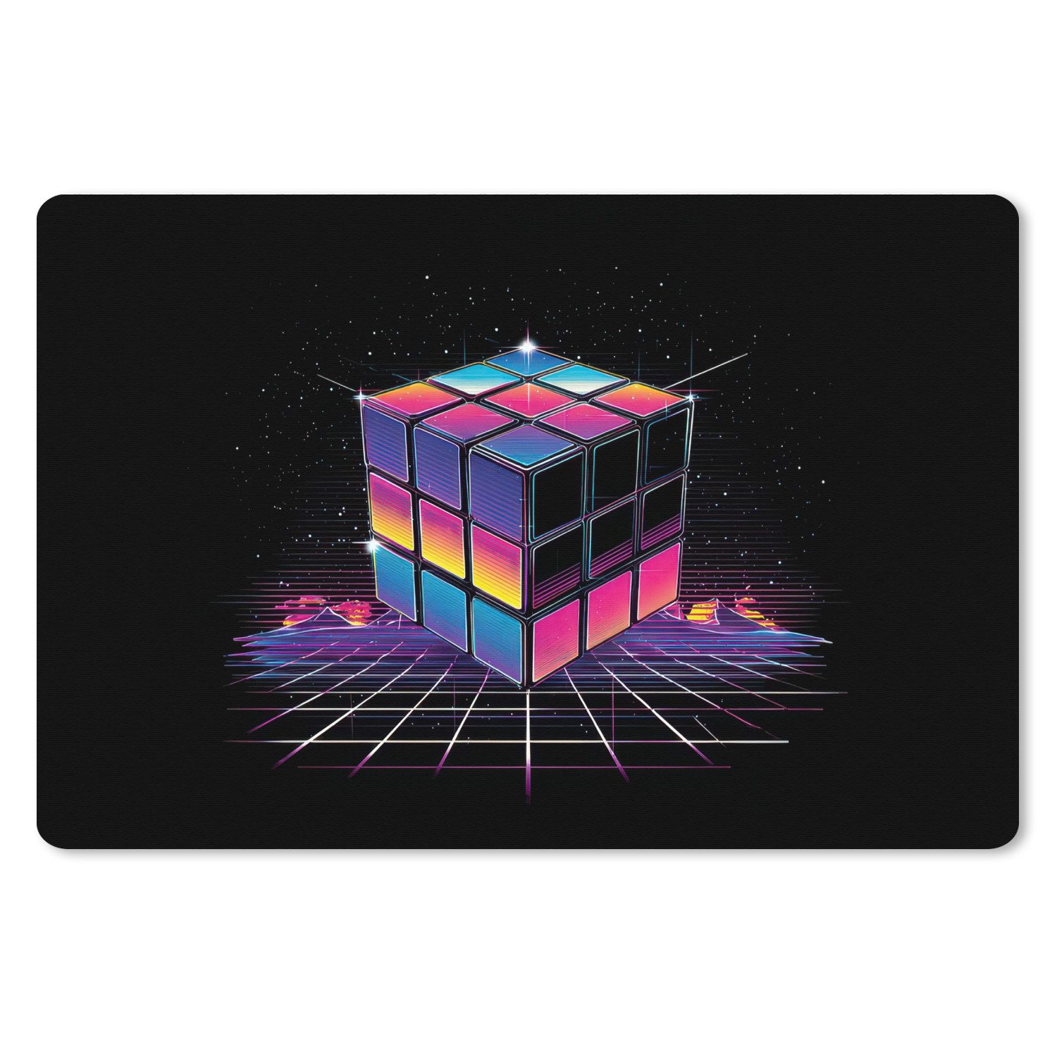 MuchoWow Mauspad 3-2 (1-St), Mauspad XXL, Schreibtischunterlage groß, Gaming Setup, 90x60 cm