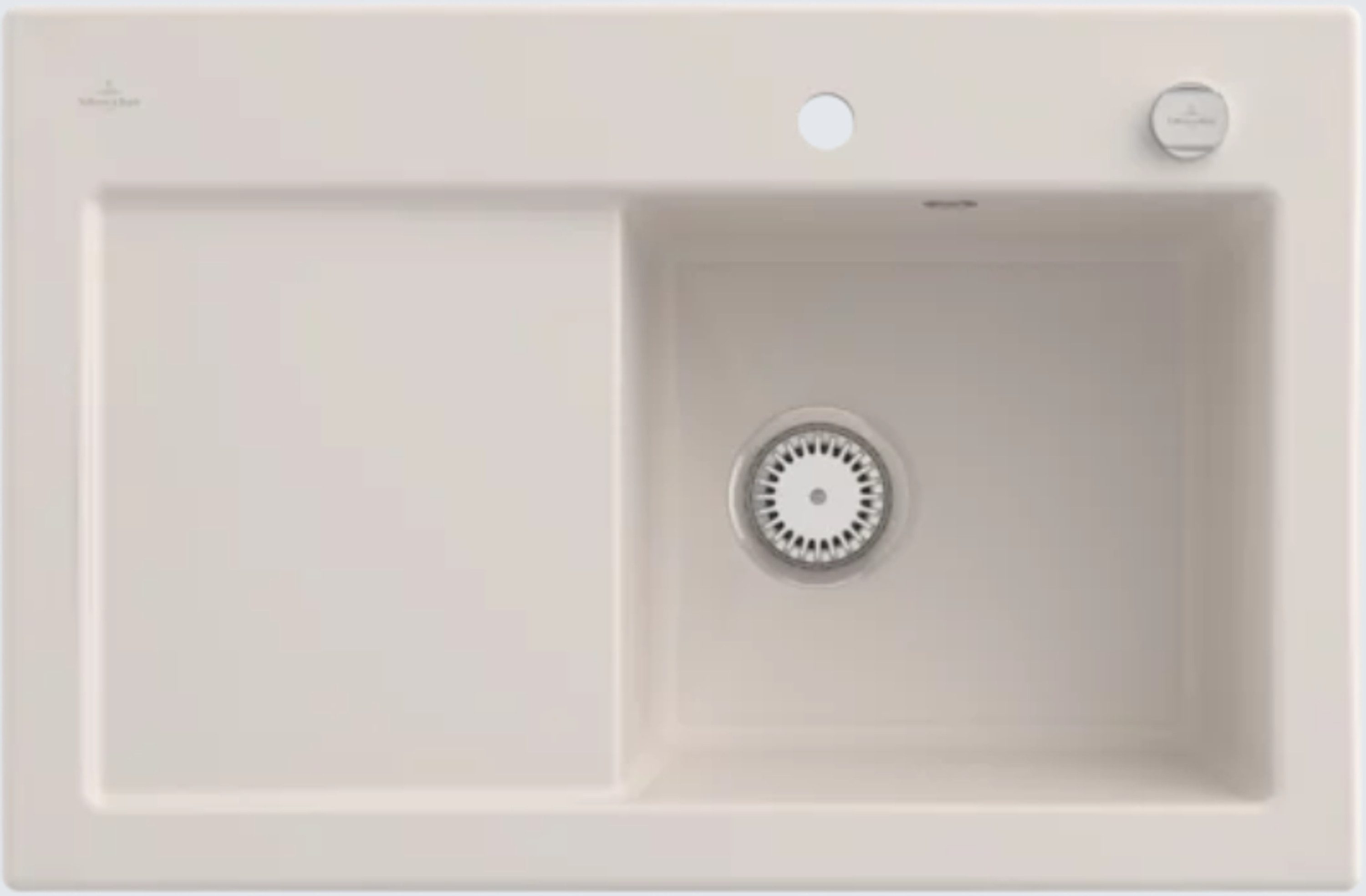 Villeroy & Boch Küchenspüle 6714 02 KR, Rechteckig, 78/22 cm, Subway Serie, Becken links und rechts möglich