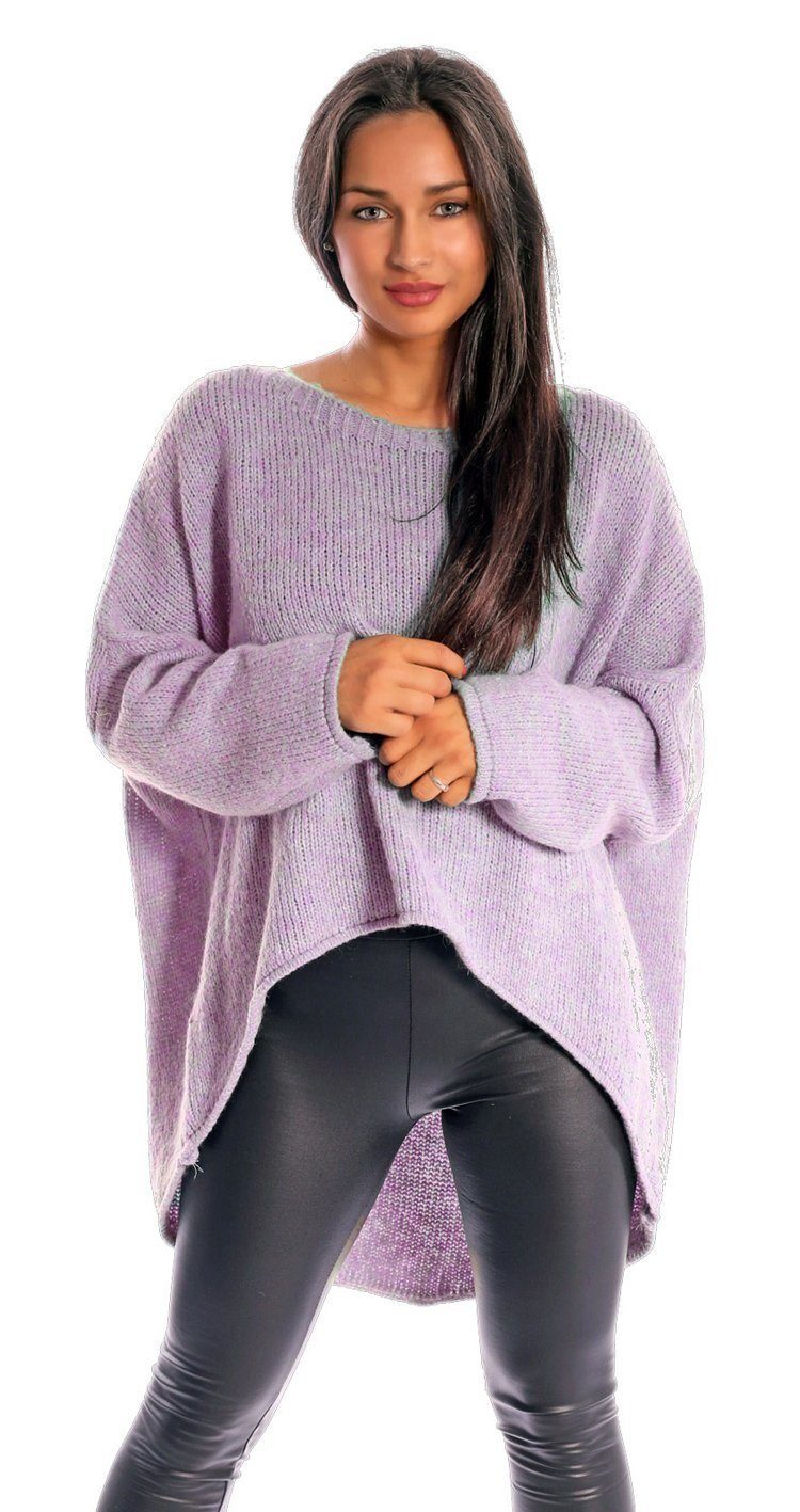 Rollkragenpullover Longpullover Oversize Damen Hallhuber
