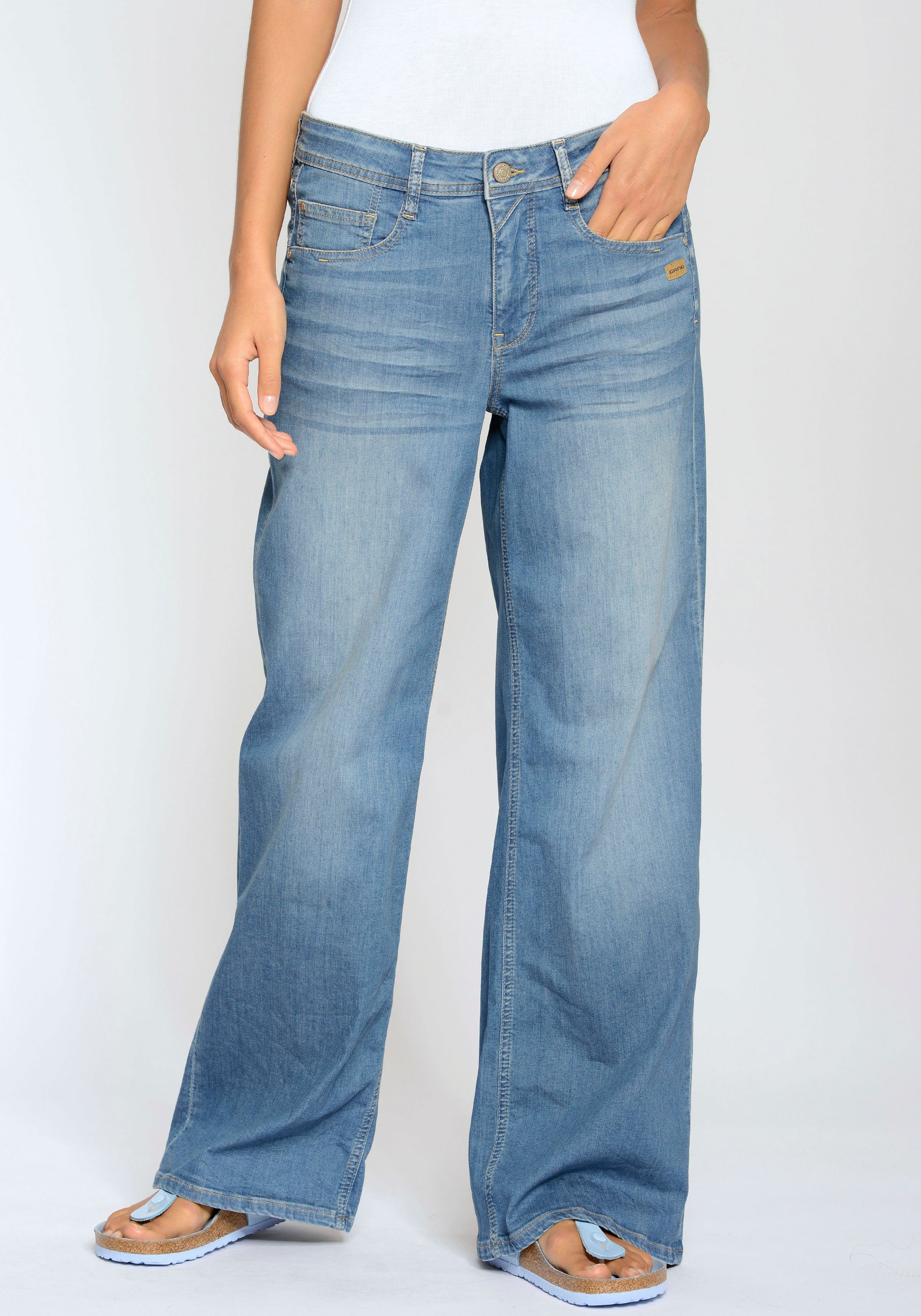 GANG Weite Jeans 94AMELIE WIDE mit modischen weiten Bein