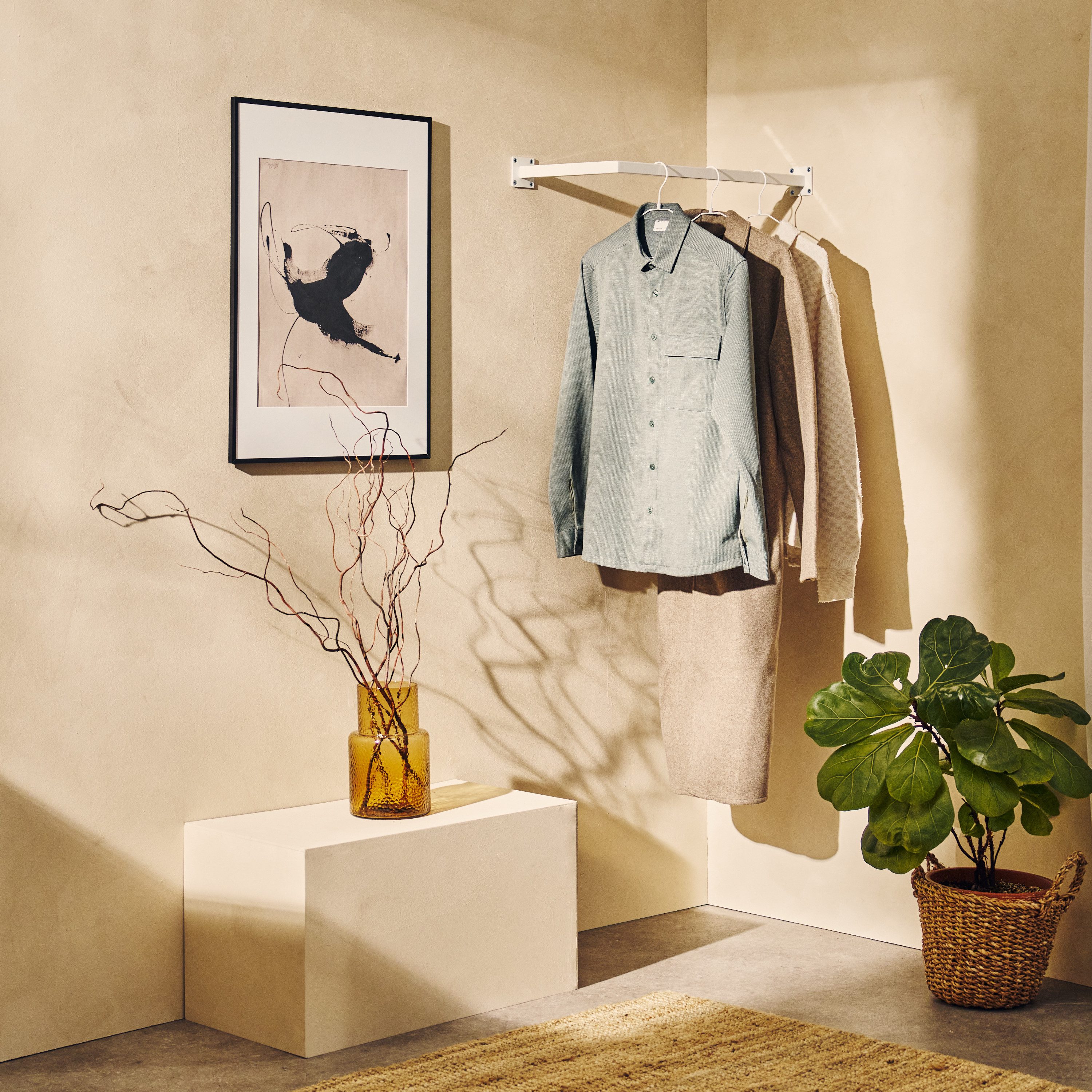 Natural Goods Berlin Wandgarderobe Stange ÜBERECK (Einzel, 1 St) günstig online kaufen