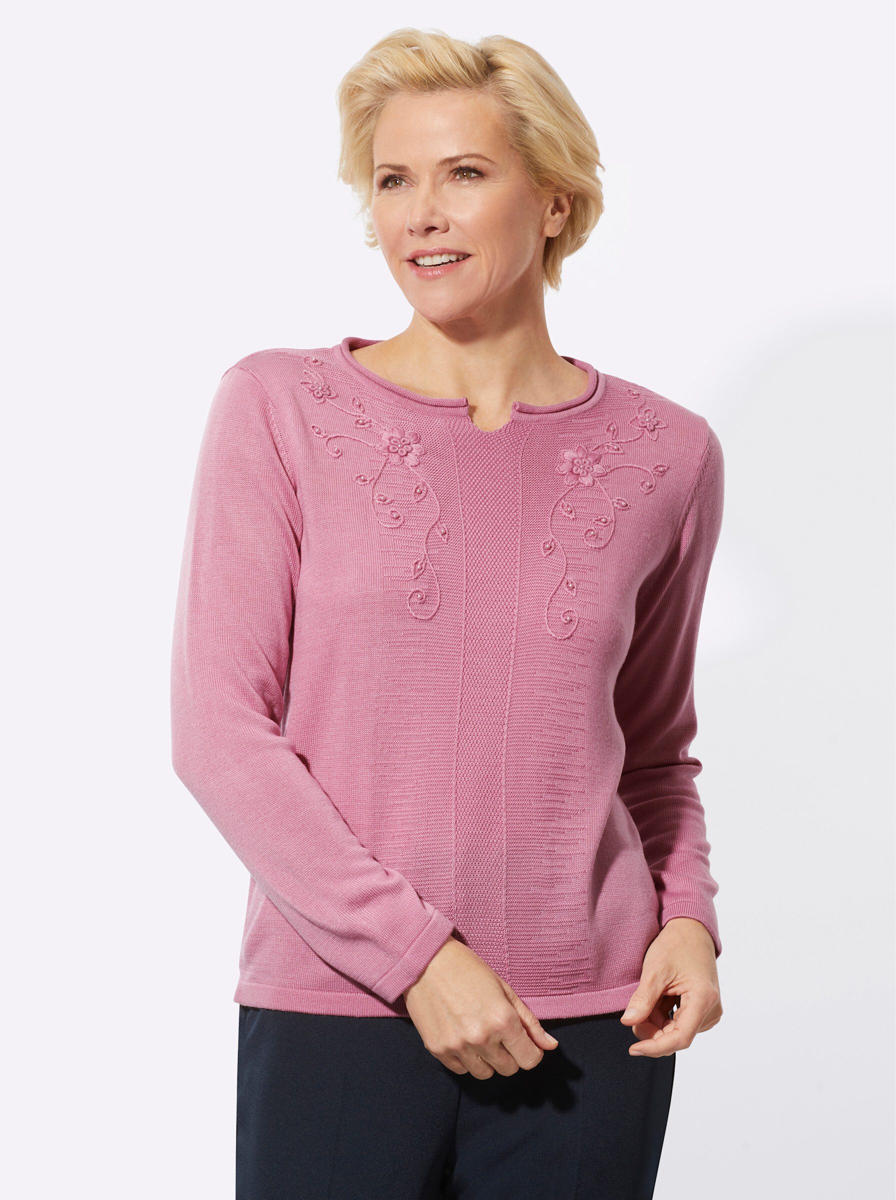 Strickpullover Rundhalspullover