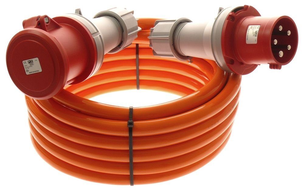 PUR 5x10 H07BQ-F maxgo® 5G10 cm) 63A IP44 Elektro-Kabel, (1000 CEE 10m Verlängerungskabel Panzerkabel