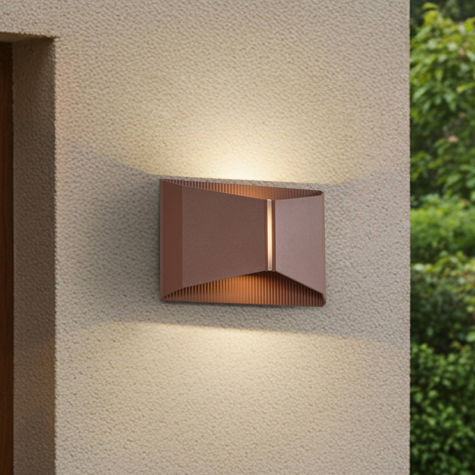 Lindby Außen-Wandleuchte Anlira, LED 9 W gesamt, warmweiß