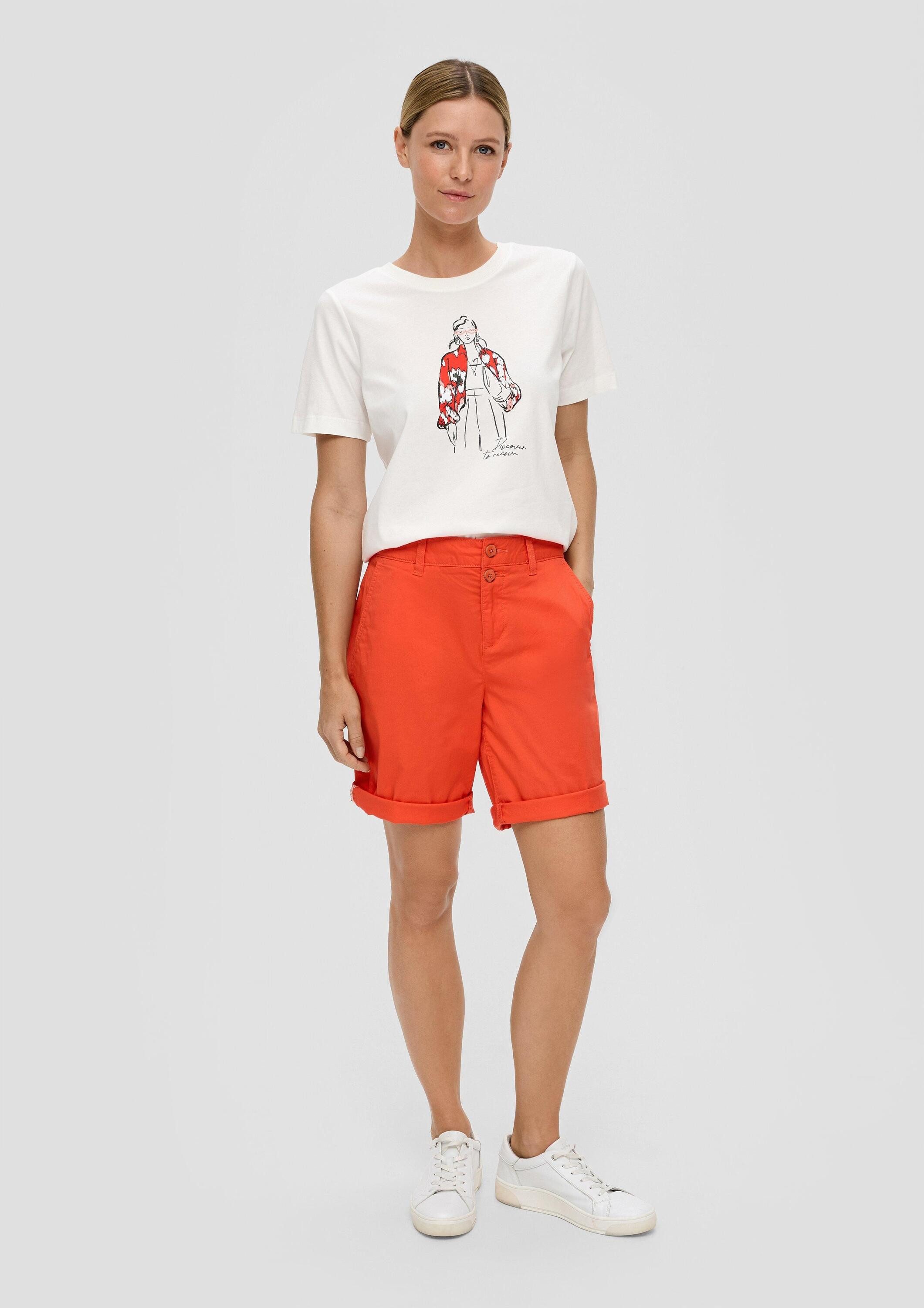 s.Oliver Shorts Hose Regular: Shorts aus Baumwollstretch