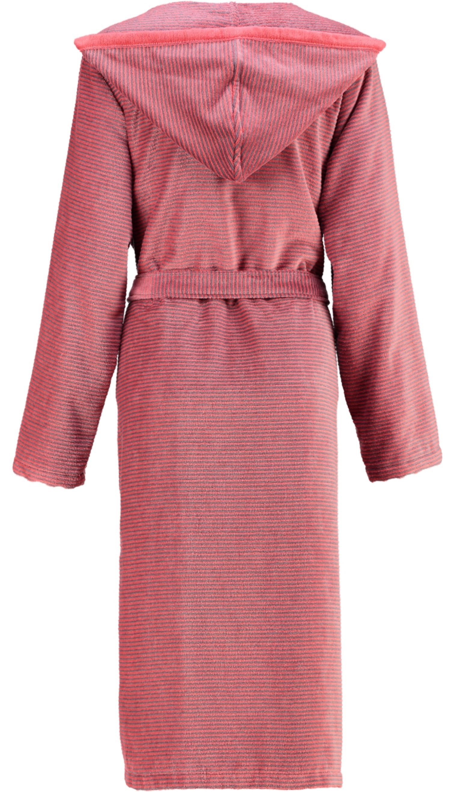 Cawö Damenbademantel 6432, Kurzform, Baumwolle, Kapuze, Reißverschluss, Rei günstig online kaufen