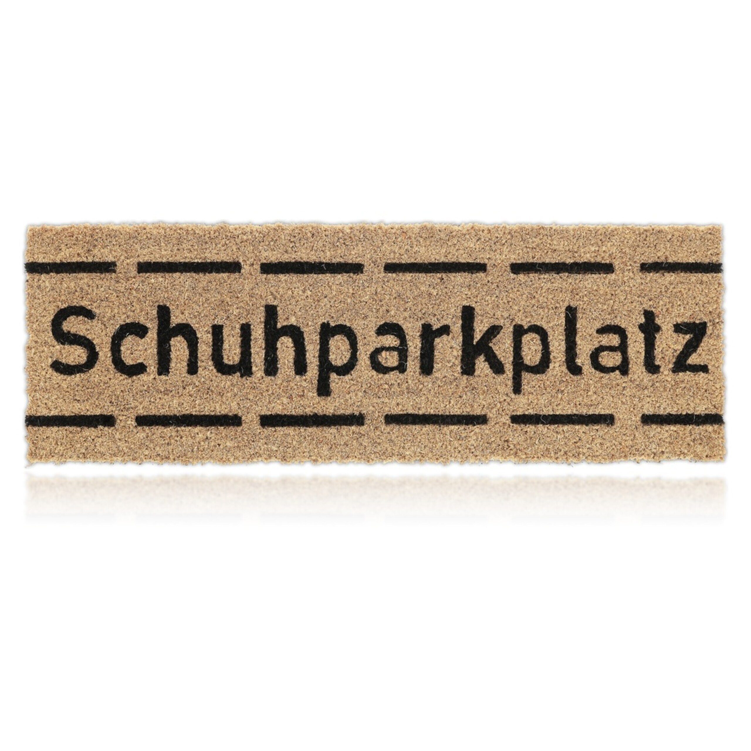 relaxdays Fußmatte Kokos Fußmatte Schuhparkplatz schmal, Rechteckig, Höhe: 15 mm von RELAXDAYS