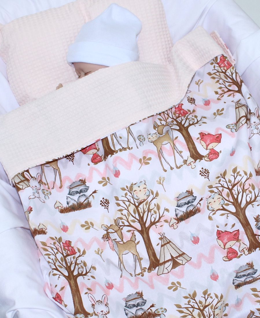 Babydecke Babydecke Waffelpiqué Baumwolle Kuscheldecke Kinderwagendecke, Primawela – Bild 2 von 3