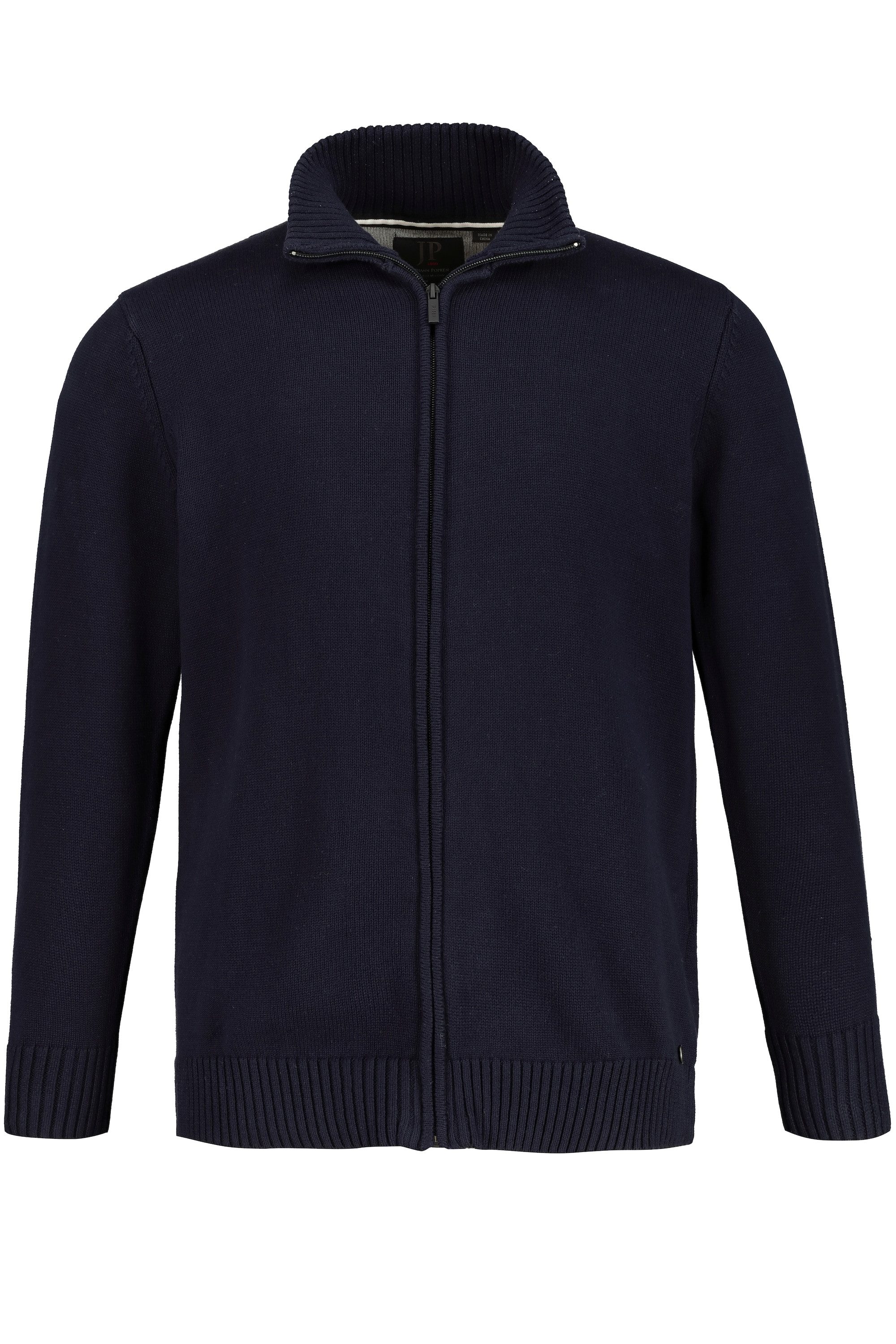 JP1880 Poloshirt Strickjacke Stehkragen Rippbündchen günstig online kaufen