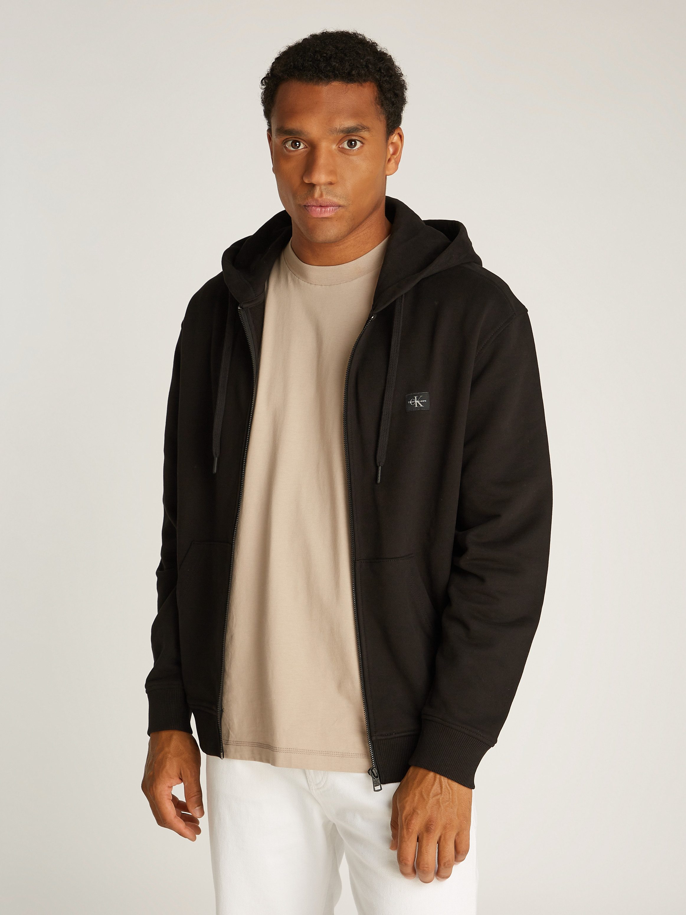 Calvin Klein Jeans Sweatjacke WOVEN LABEL günstig online kaufen