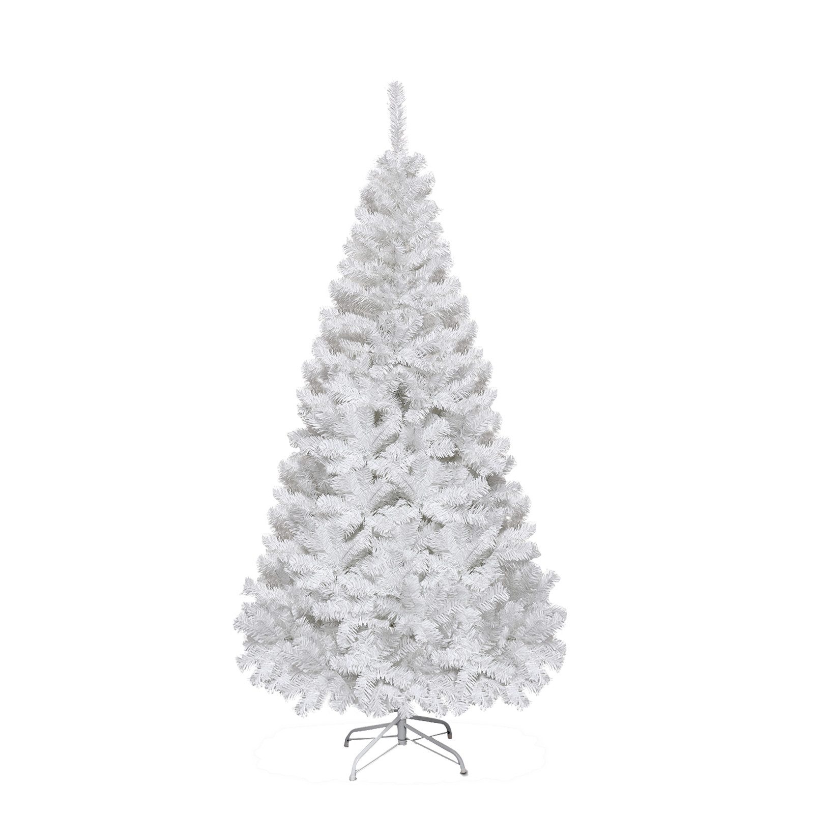 KOMFOTTEU Künstlicher Weihnachtsbaum weißer Christbaum, Tanne, 150 cm