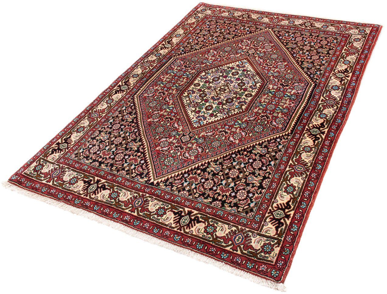 Orientteppich Perser - Bidjar - 165 x 107 cm - rot, morgenland, rechteckig, Höhe: 15 mm, Wohnzimmer, Handgeknüpft, Einzelstück mit Zertifikat