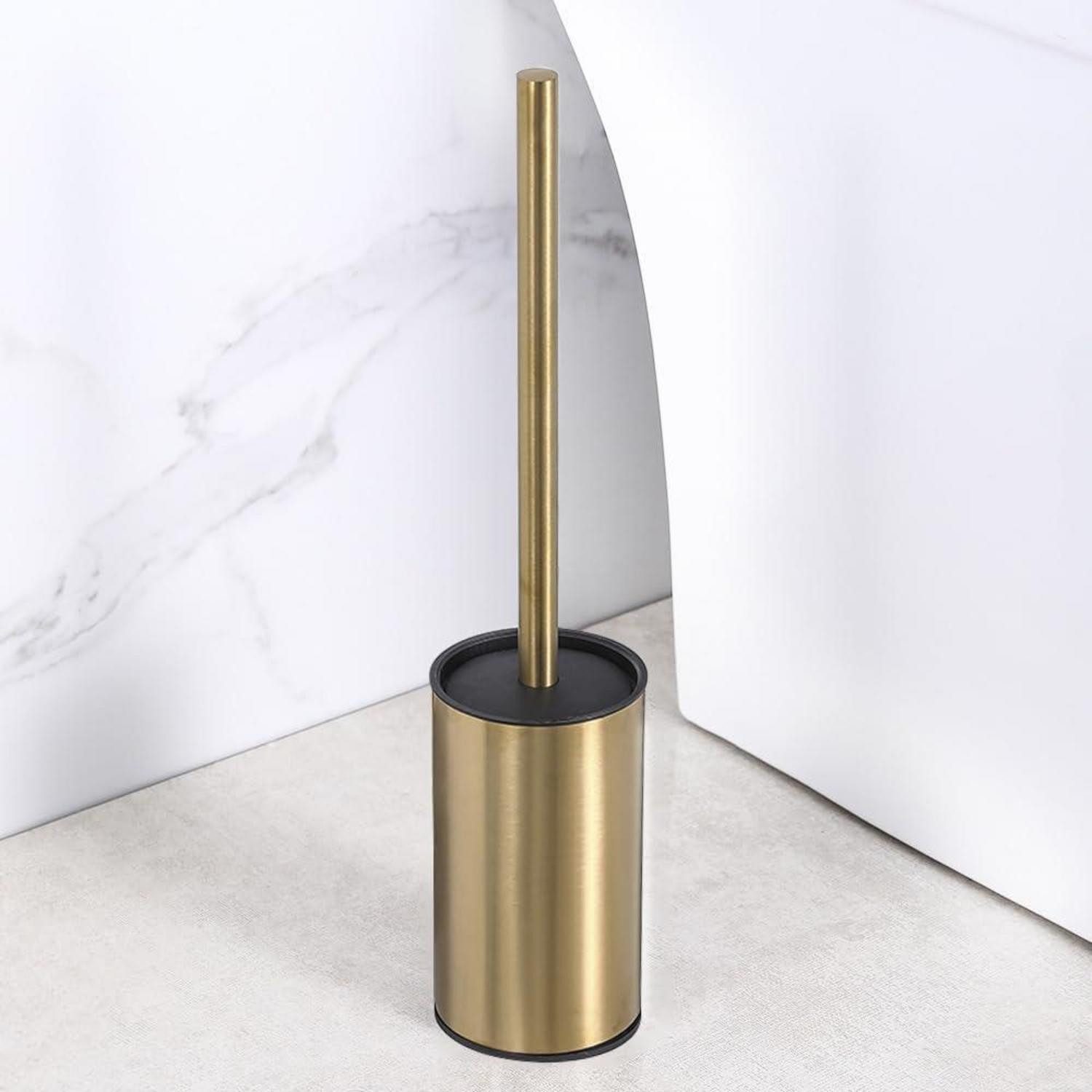 LuxusKollektion WC-Garnitur Toilettenbürste Edelstahl Gold, (1-tlg)